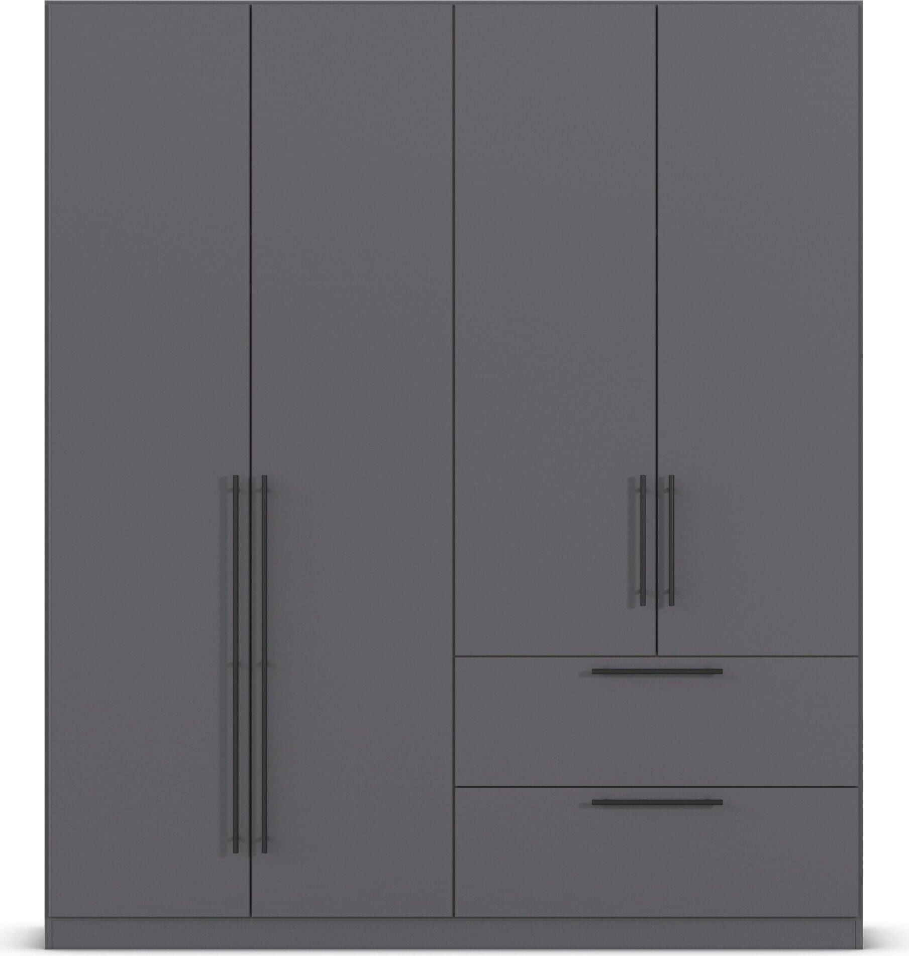 rauch Kleiderschrank »Drehtürenschrank Schrank Garderobe Wäscheschrank Schlafzimmer AVOLA«, (in 3 verschiedenen Ausstattungen BASIC/CLASSIC/PREMIUM), mit hochwertigen Stangengriffen in Schwarz aus Metall MADE IN GERMANY