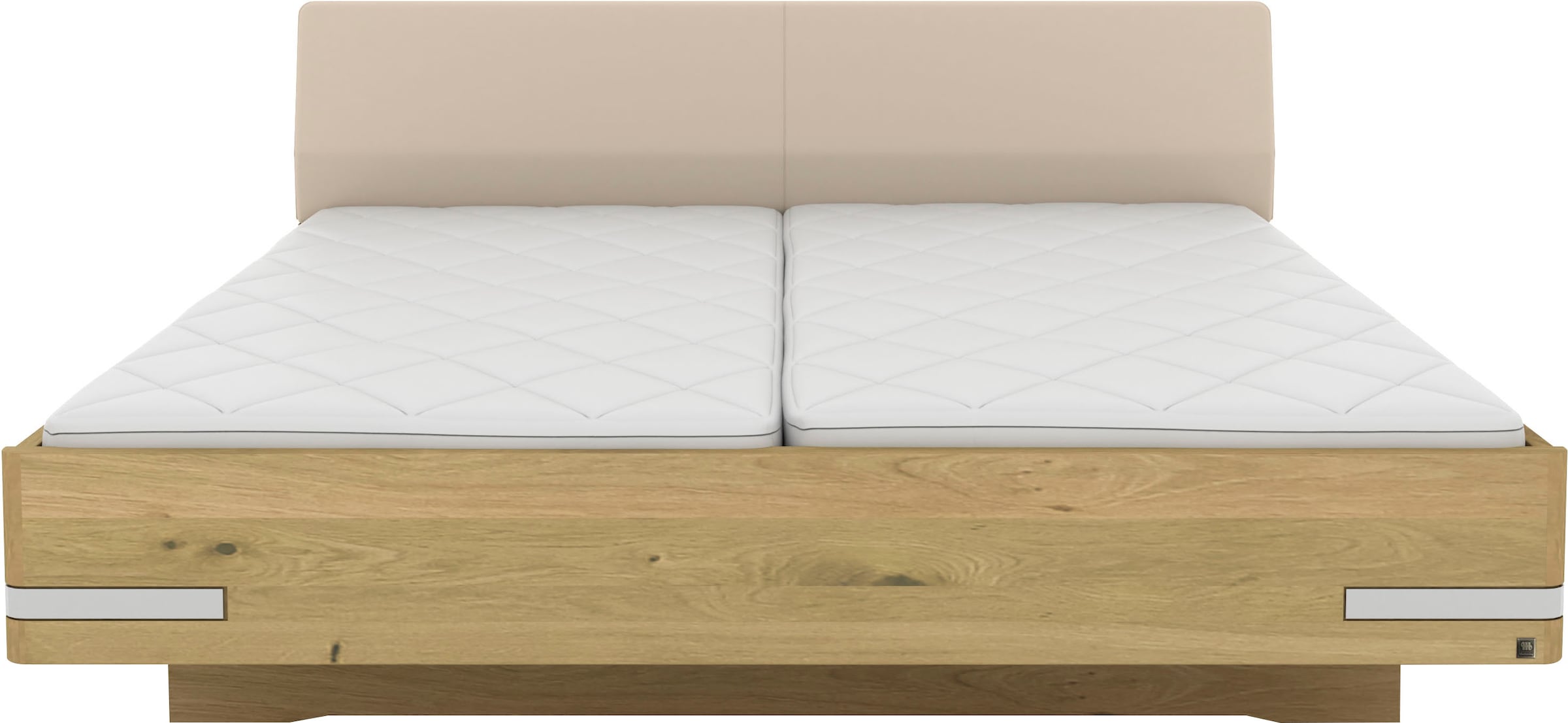 Musterring Holzbett "Savona, Bettgestell, Bettrahmen, teilmassiv Bianco-Eic günstig online kaufen