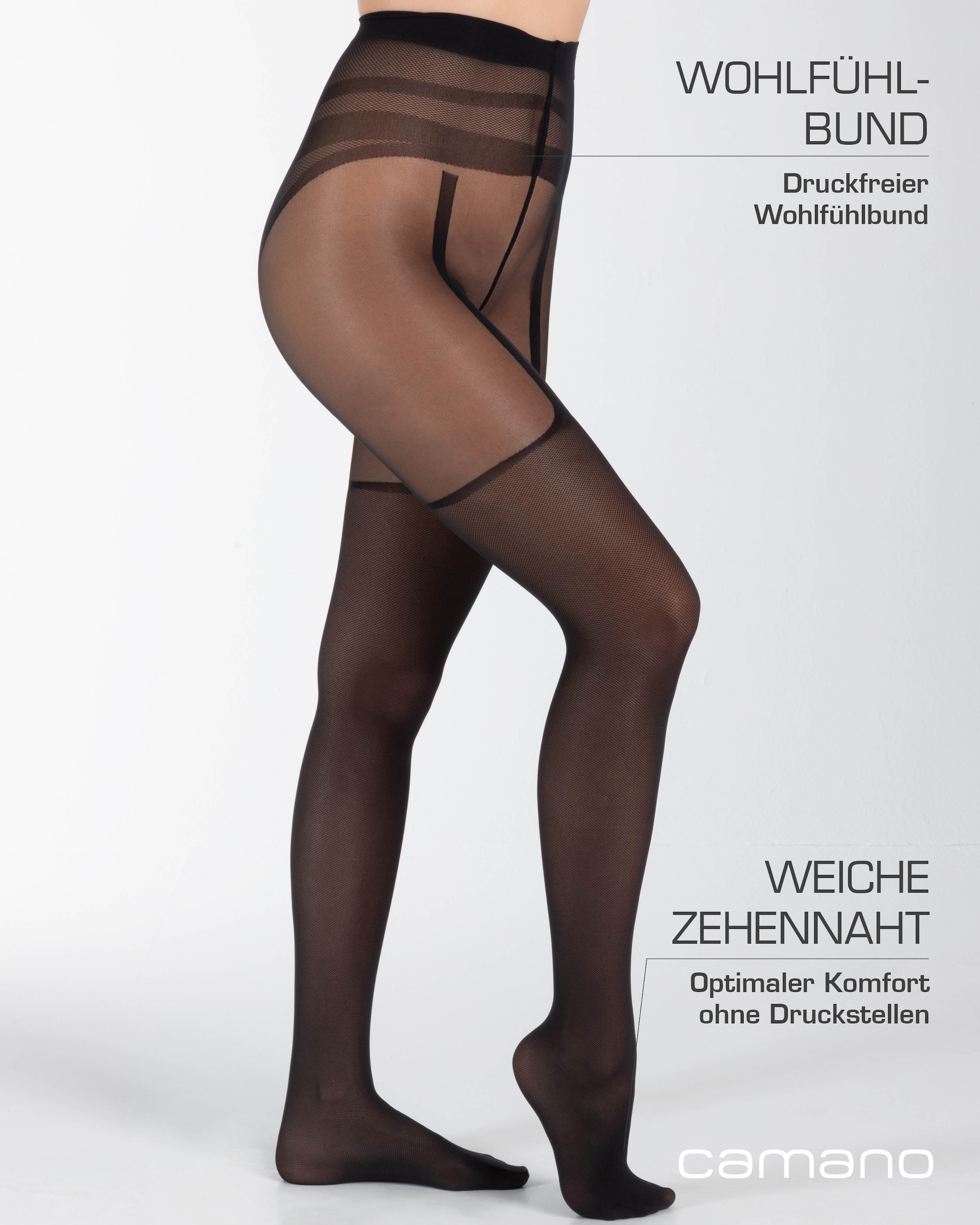 Camano Overknee-Strumpfhose »fine seductive« 30 matter Effekt, elegant