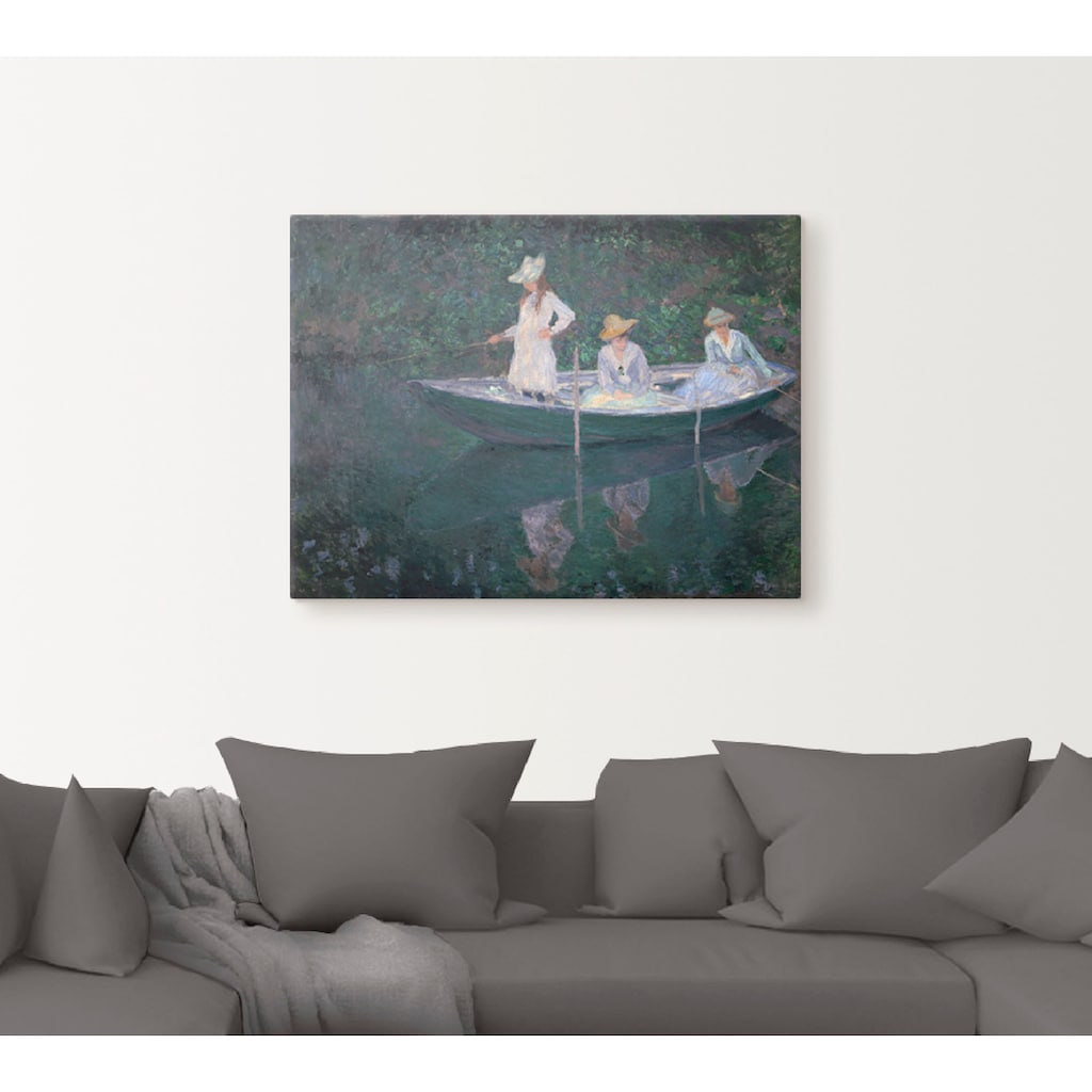 Wohnen Wohnaccessoires Artland Wandbild »Eine Bootspartie in Giverny. Um 1887«, Gruppen & Familien, (1 St.), in vielen Größen & 