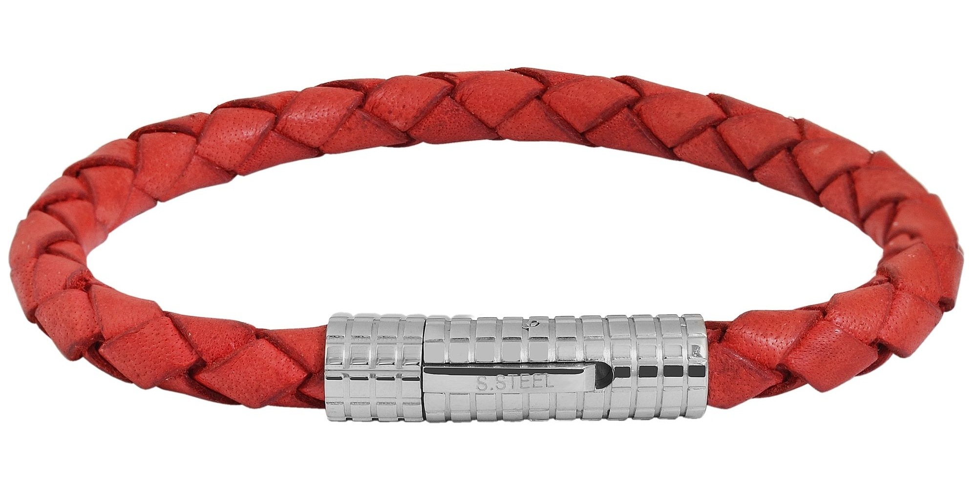 ADELIA ́S Damen Armreif "Armband – Armreif aus Leder 21 cm", 21cm, Leder, rot, Leder, Armbänder, Schöne Geschenkidee zum einfach so