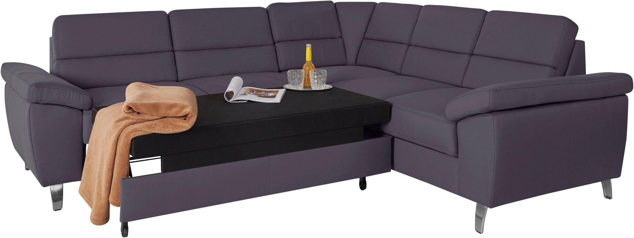 Thumbnail - sit&more "Sorano L-Form" wahlweise mit Bett- und Relaxfunktion, inkl. Bettkasten