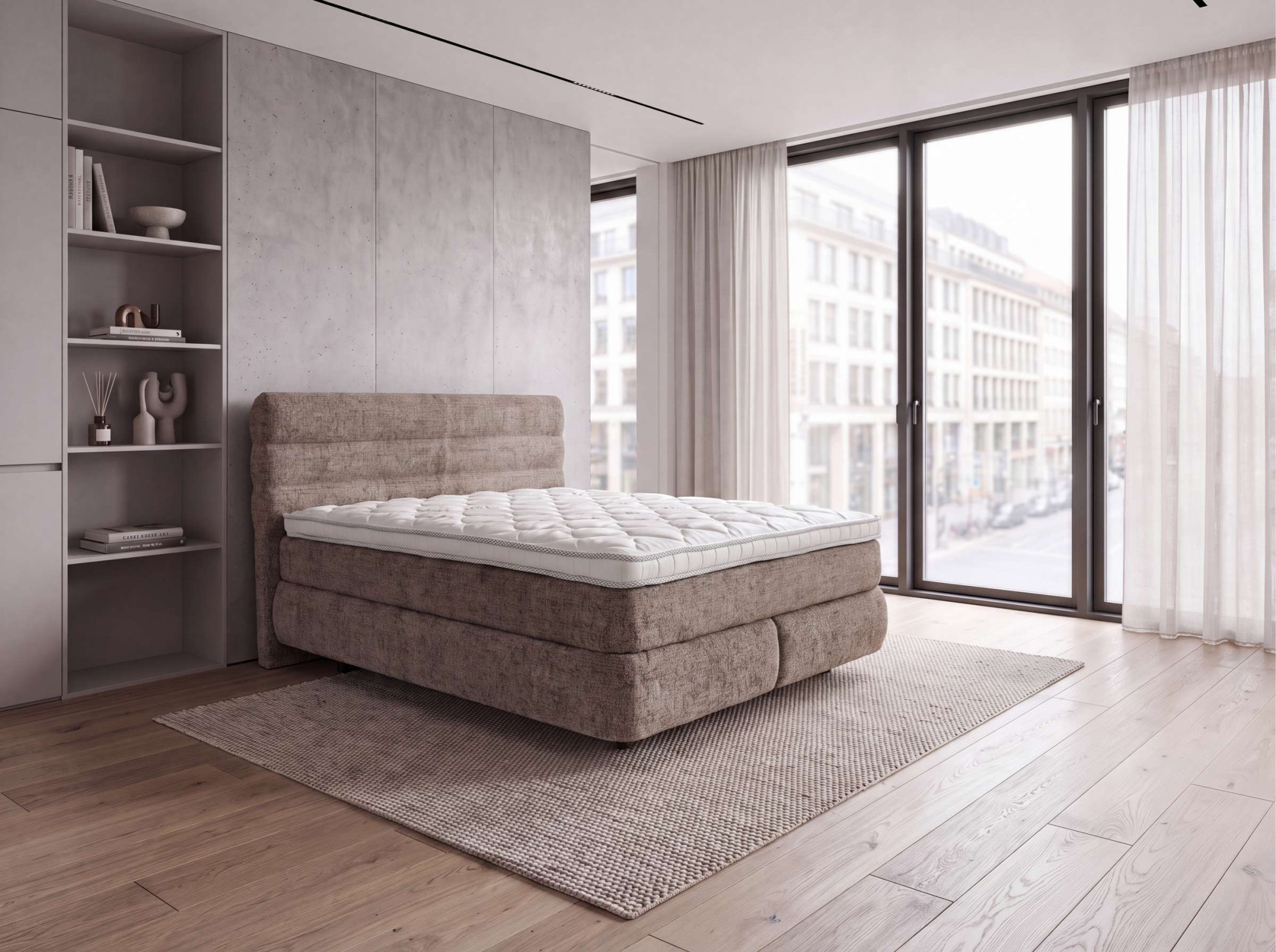 Home affaire Boxbett »ELI, Doppelbett inkl. Bettkasten, Federkernbett, Metalkonstruktion« Matratze: 3-Z-Taschenfederkern, Härtegrad 3, inkl. Topper