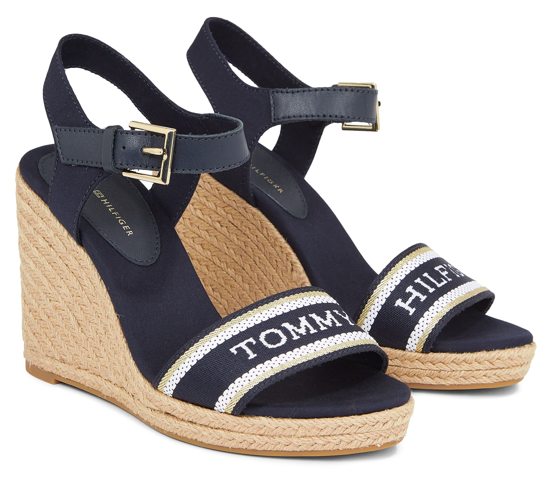 Tommy Hilfiger Keilsandalette "MONO WEBBING HIGH WEDGE SANDAL", Sommerschuh günstig online kaufen