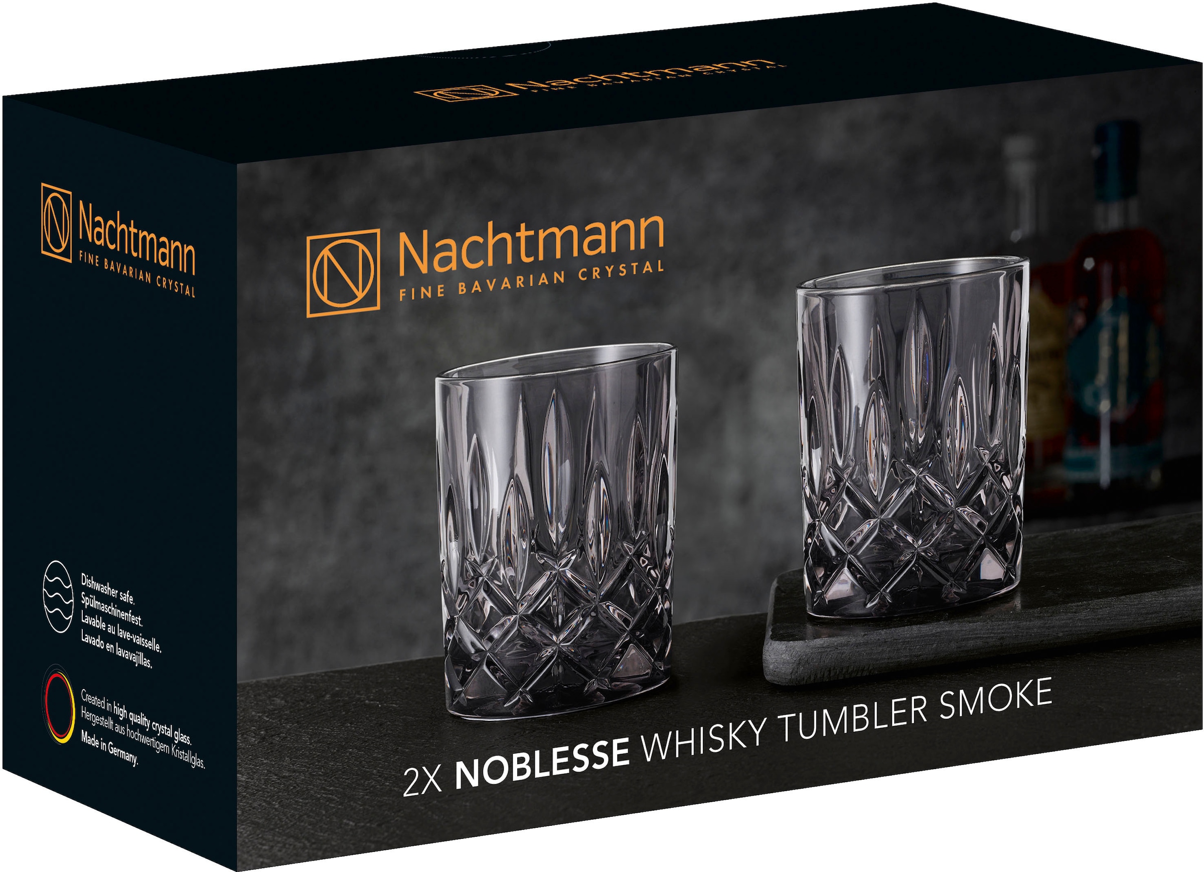 Nachtmann Whiskyglas »Noblesse«, (Set, 2 tlg.), Made in Germany, 295 ml, 2-teilig