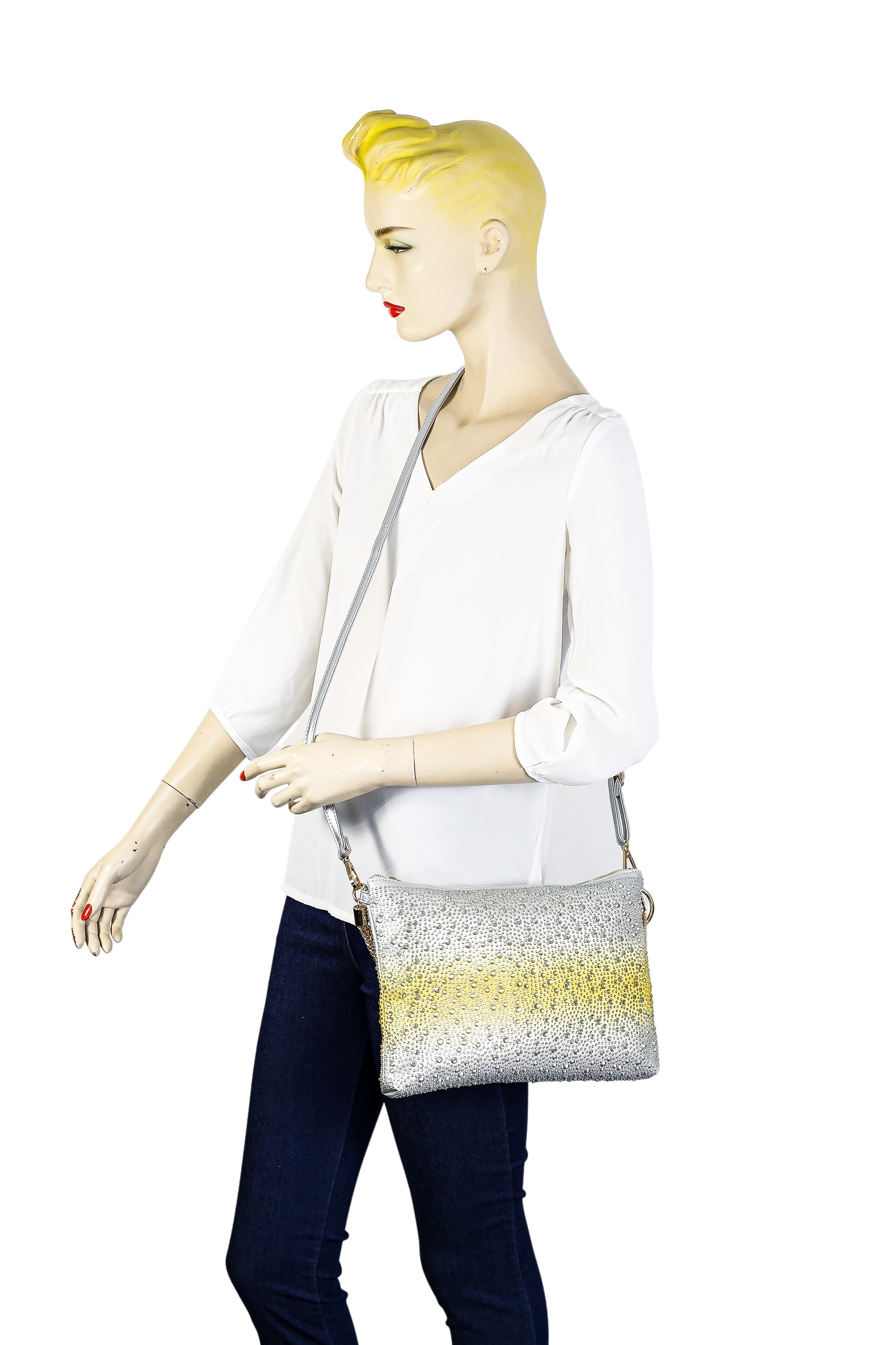 COLLEZIONE ALESSANDRO Schultertasche »Bling«, mit tausenden Strass Glitzersteinen