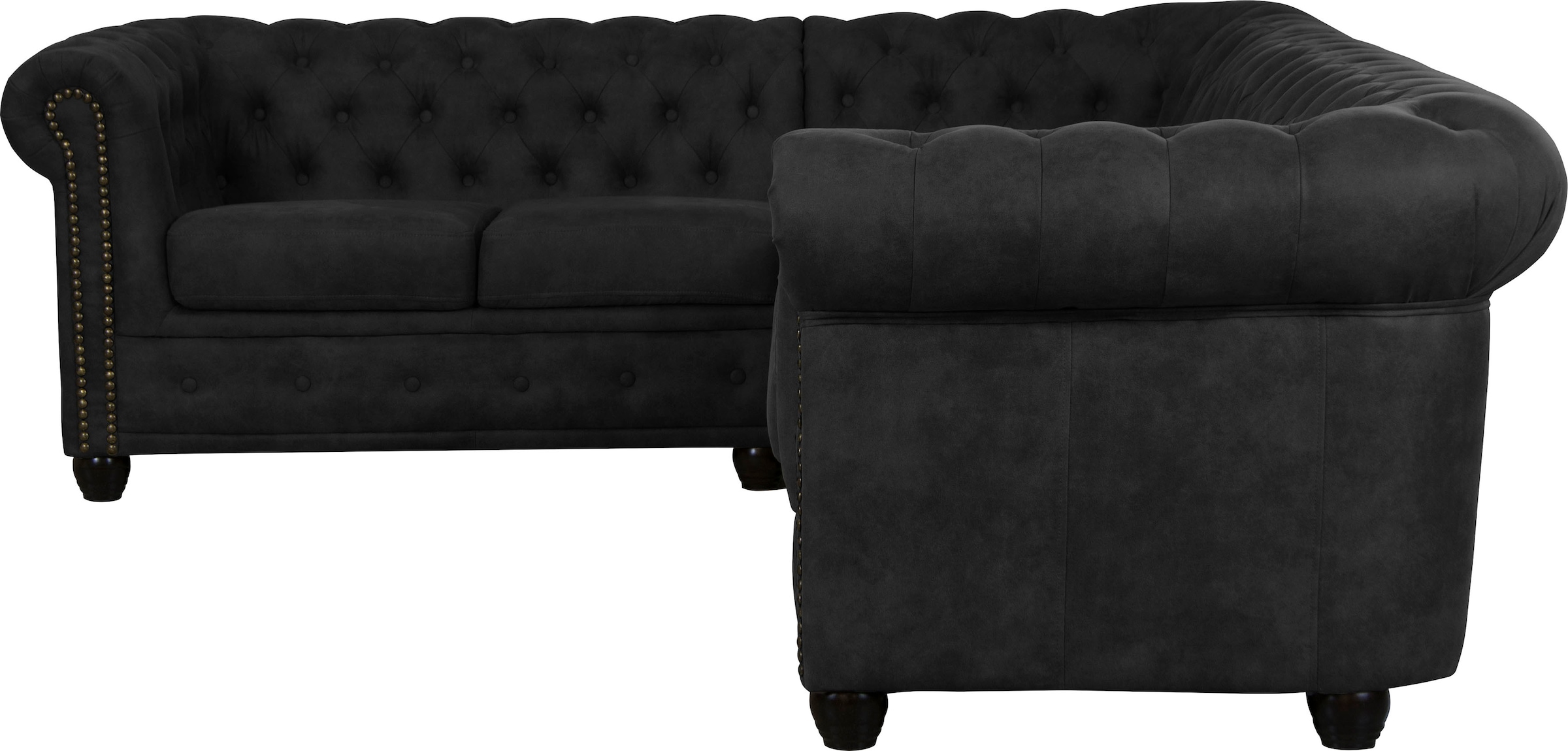 Home affaire Chesterfield-Sofa »Rysum L-Form«, Chesterfield-Optik, langer Schenkel links oder rechts