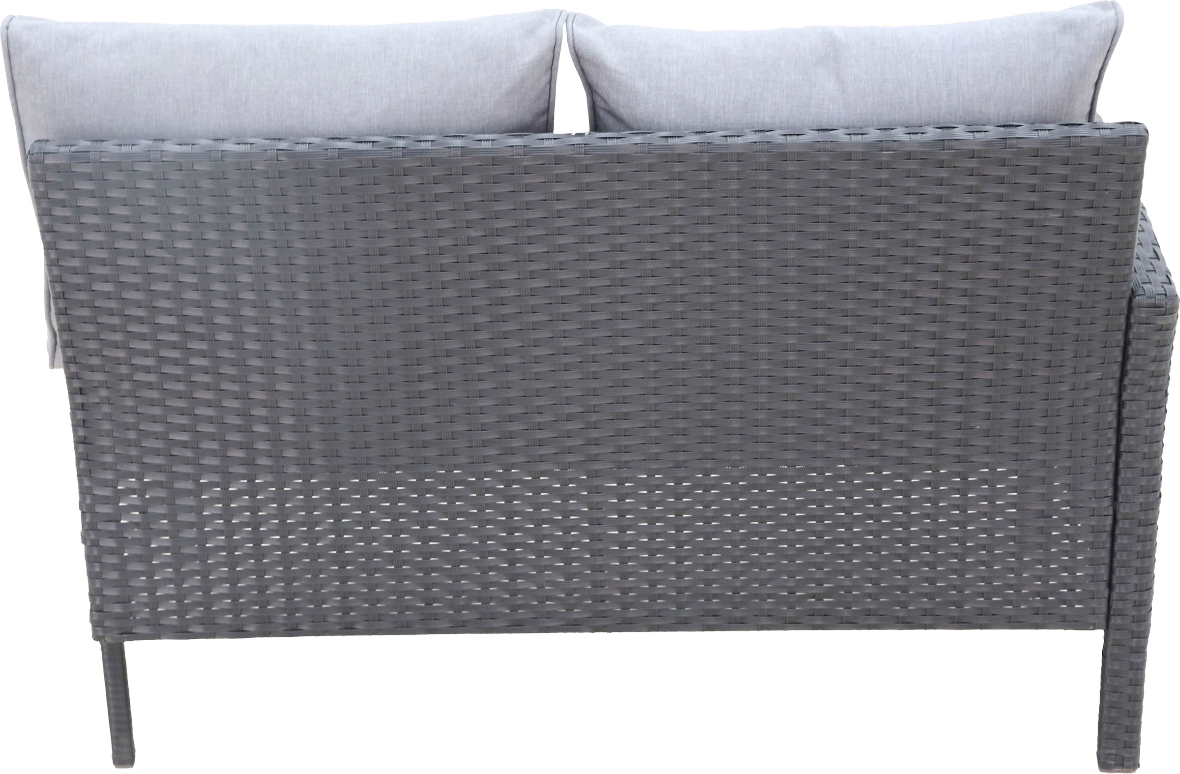 KONIFERA Gartenlounge-Set »»Manhattan««, (Set, 18 tlg., Ecklounge, Tisch 66x120x74 cm, 2 Hocker, inkl. Auflagen), Stahl/Polyrattan