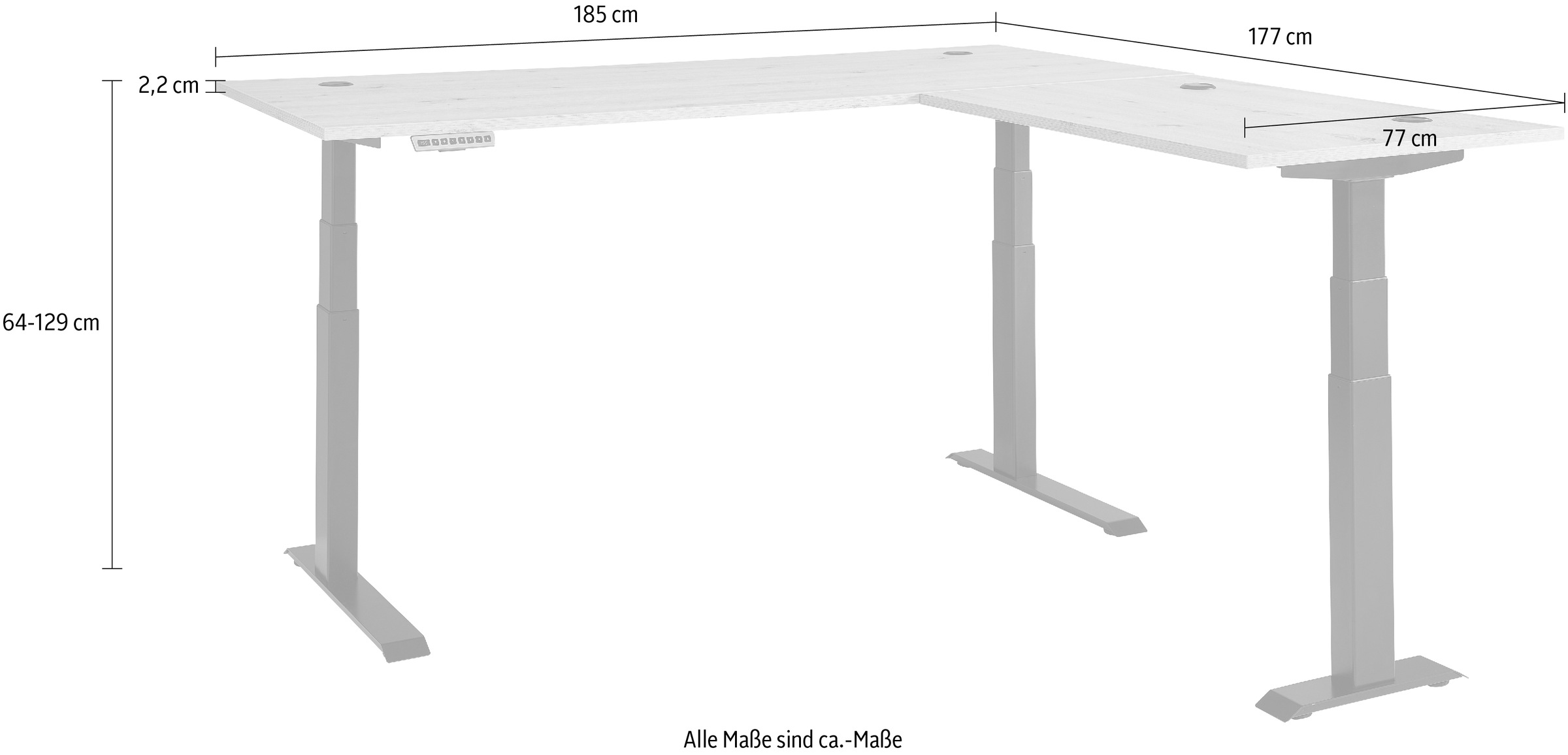 Innostyle Eckschreibtisch, (1 St.)