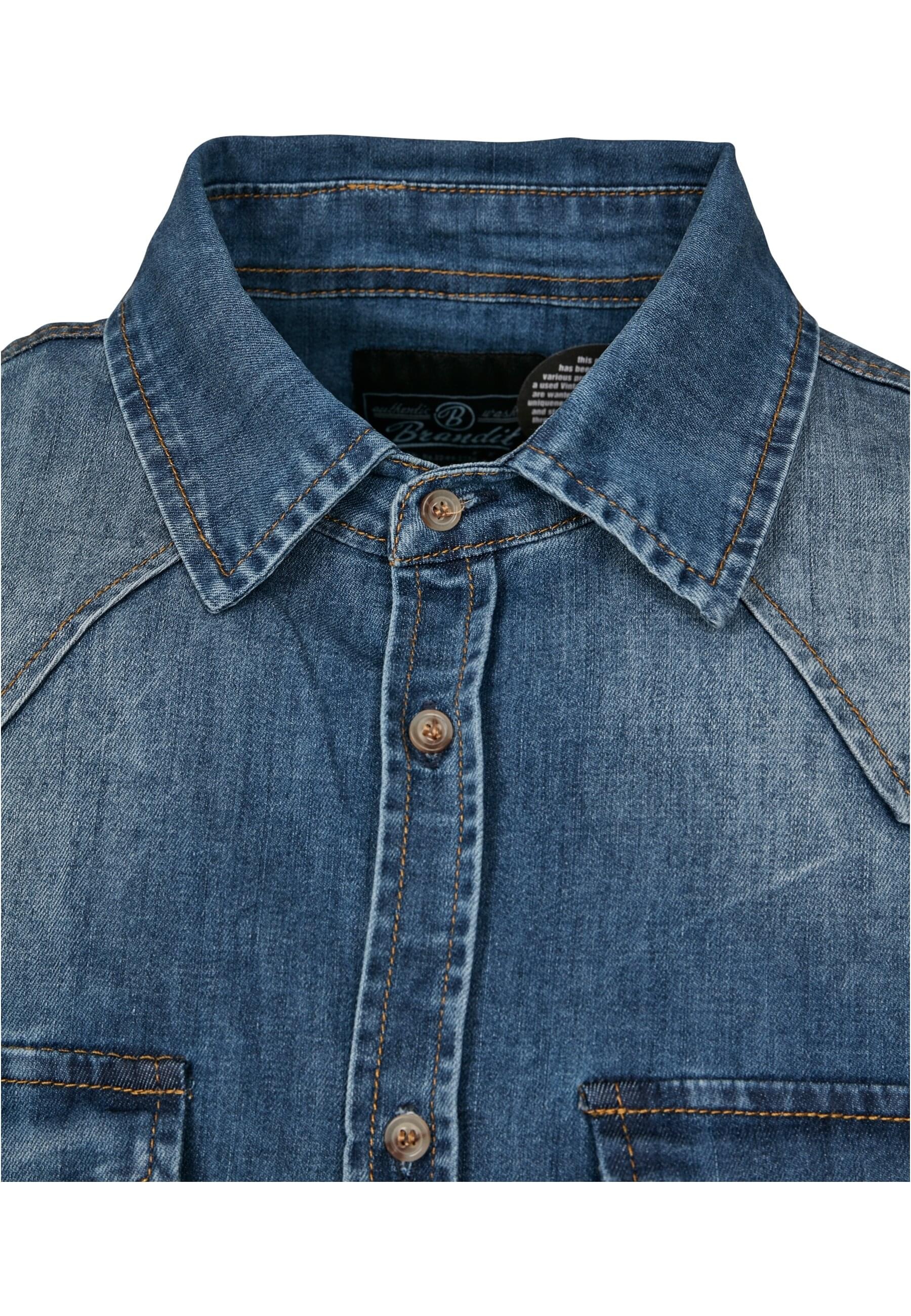 Brandit Langarmhemd »Brandit Herren Riley Denim Shirt«, (1 tlg.)