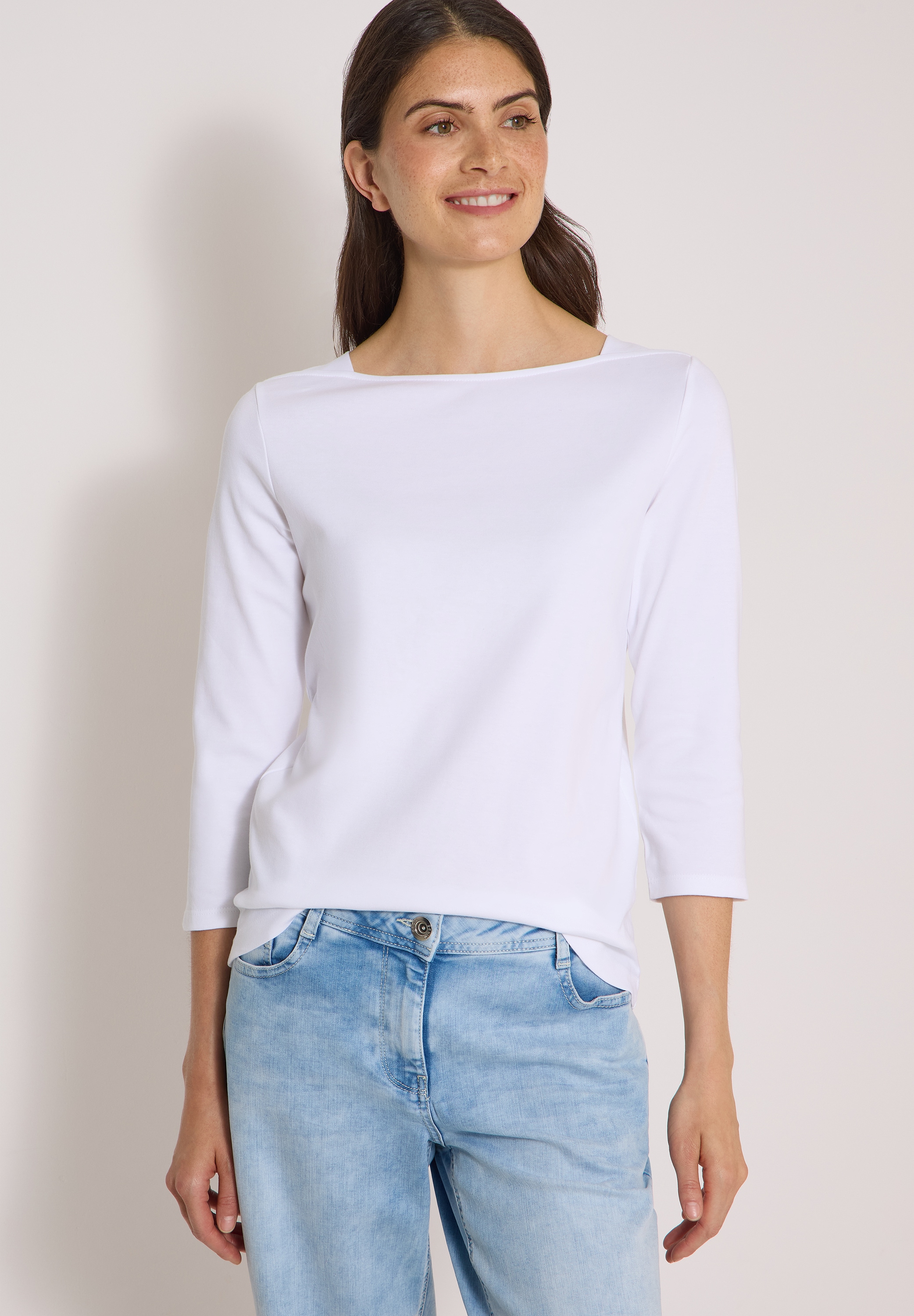 Cecil 3/4-Arm-Shirt aus reiner Baumwolle