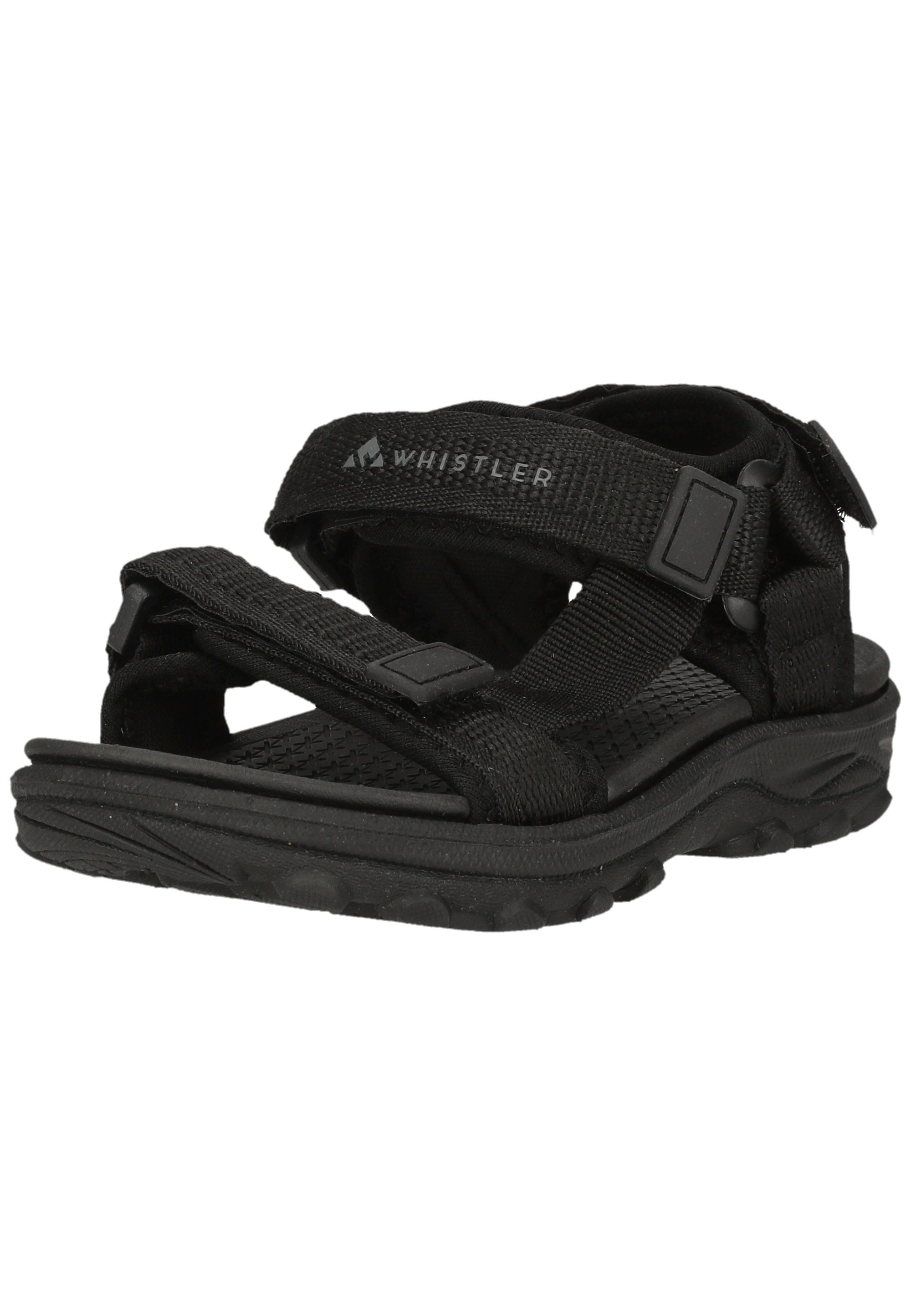 Sandale WHISTLER "Burgos", Mädchen, Gr. 29, schwarz, schwarz, Kunstfaser, Schuhe Sandale, Komfort