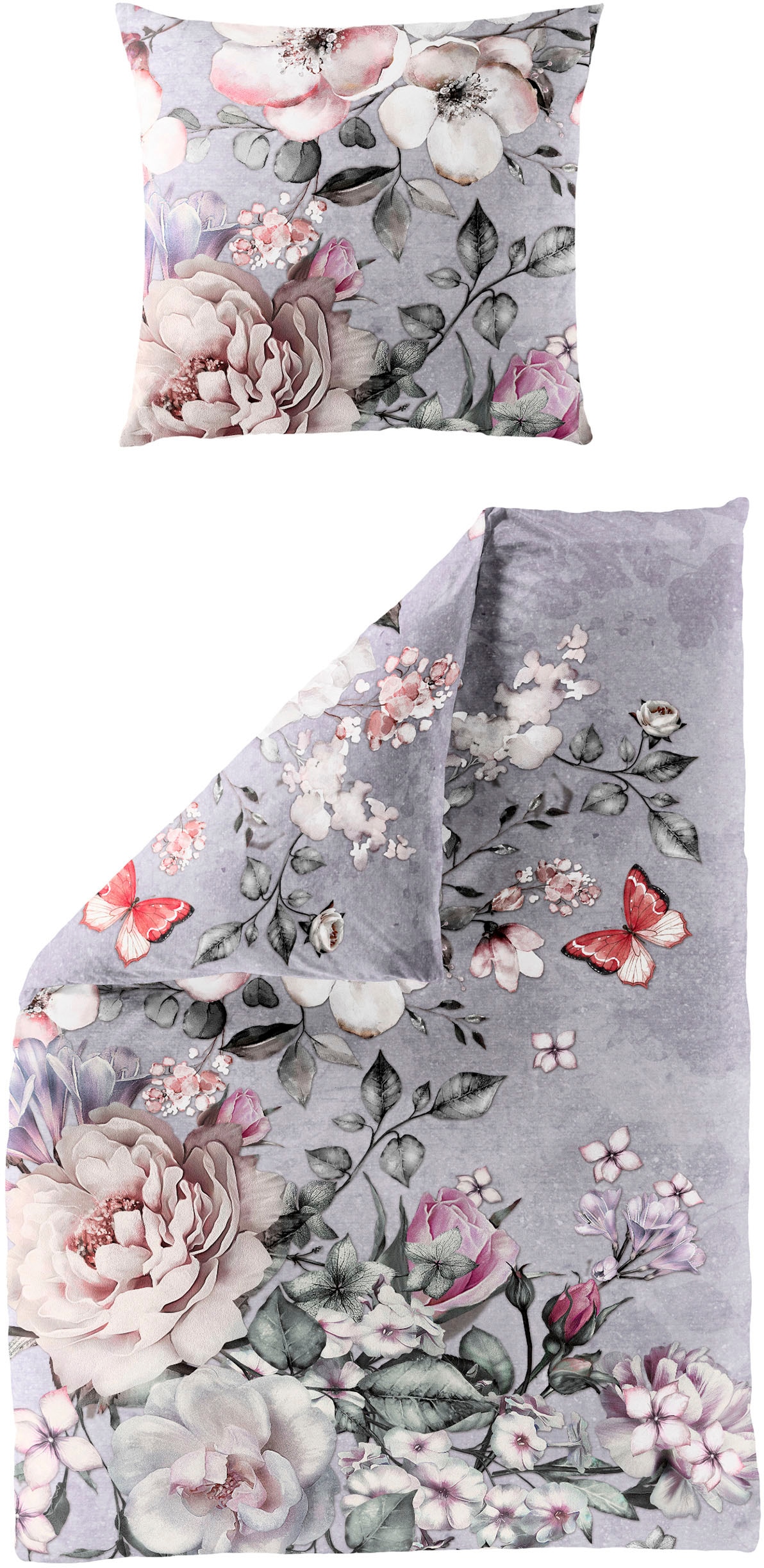 BIERBAUM Bettwäsche "5286" 2 Stk. tlg. Mako-Satin, 100 % Baumwolle, pflegel günstig online kaufen