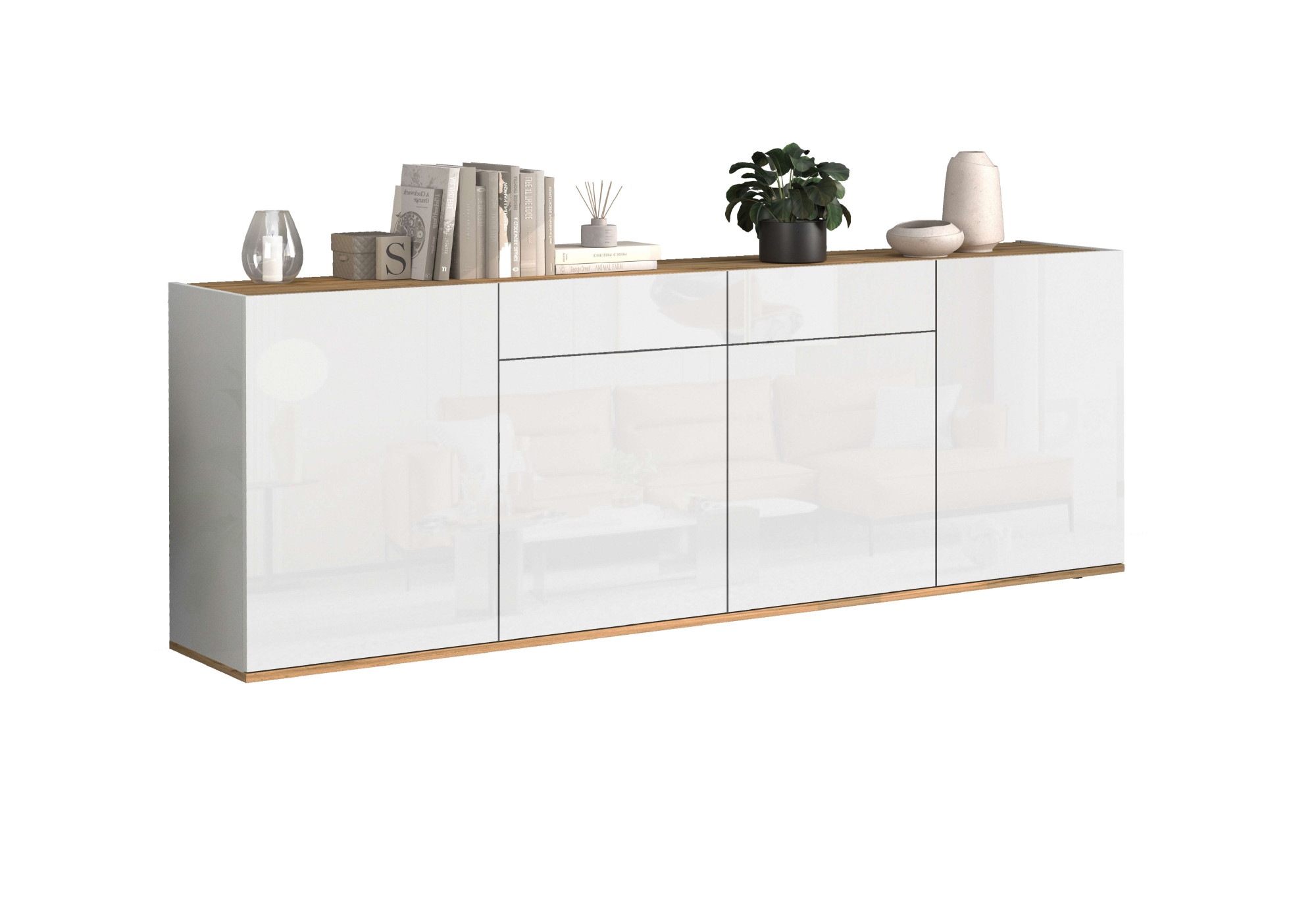 INOSIGN Sideboard "GARDA Sideboard,Kommode, Schrank, Kredenz Grifflos mit P günstig online kaufen