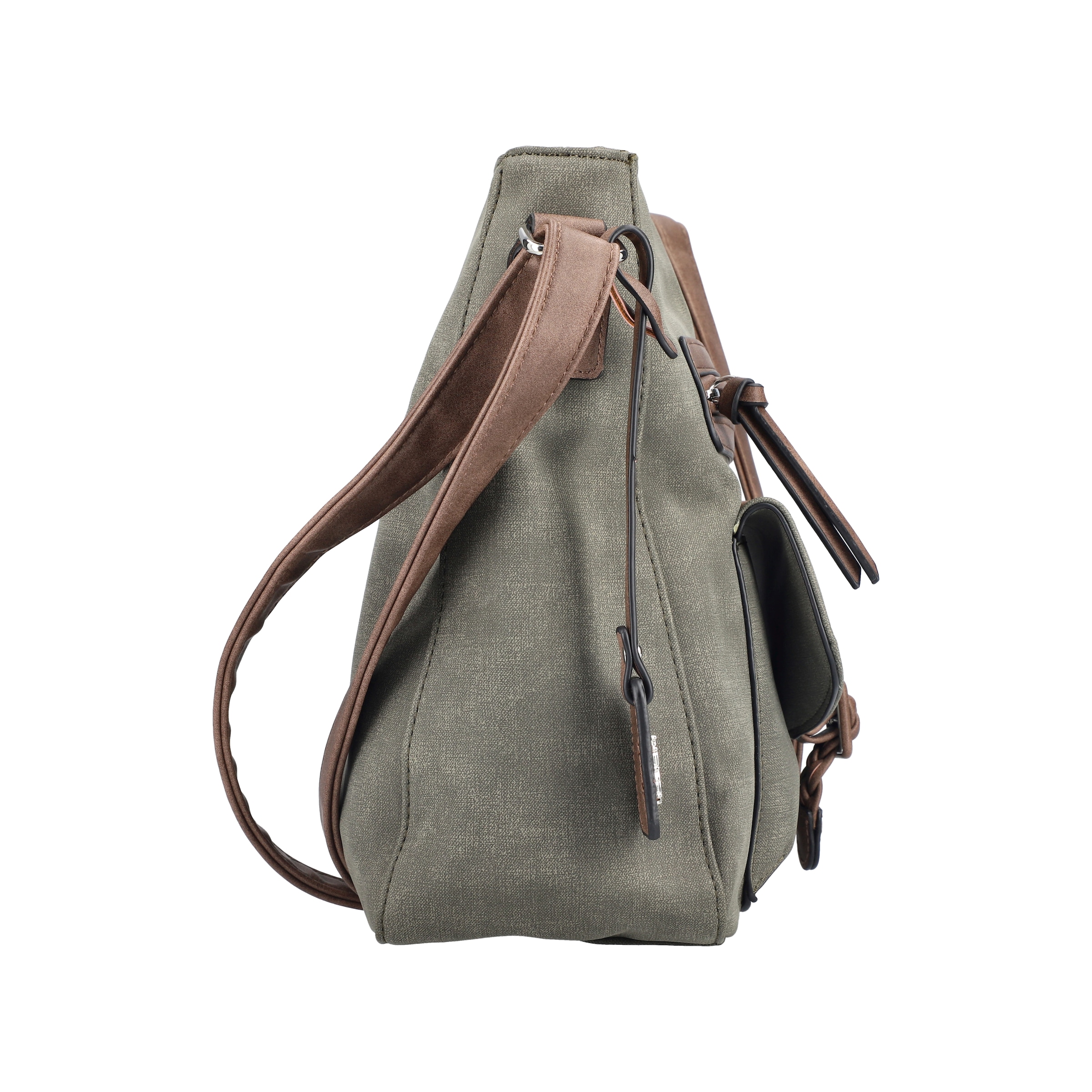 Rieker Umhängetasche »Montenegro/Guana/Eagle« Damen Schultertasche, Handtasche mit Zierschnalle und Flechtband