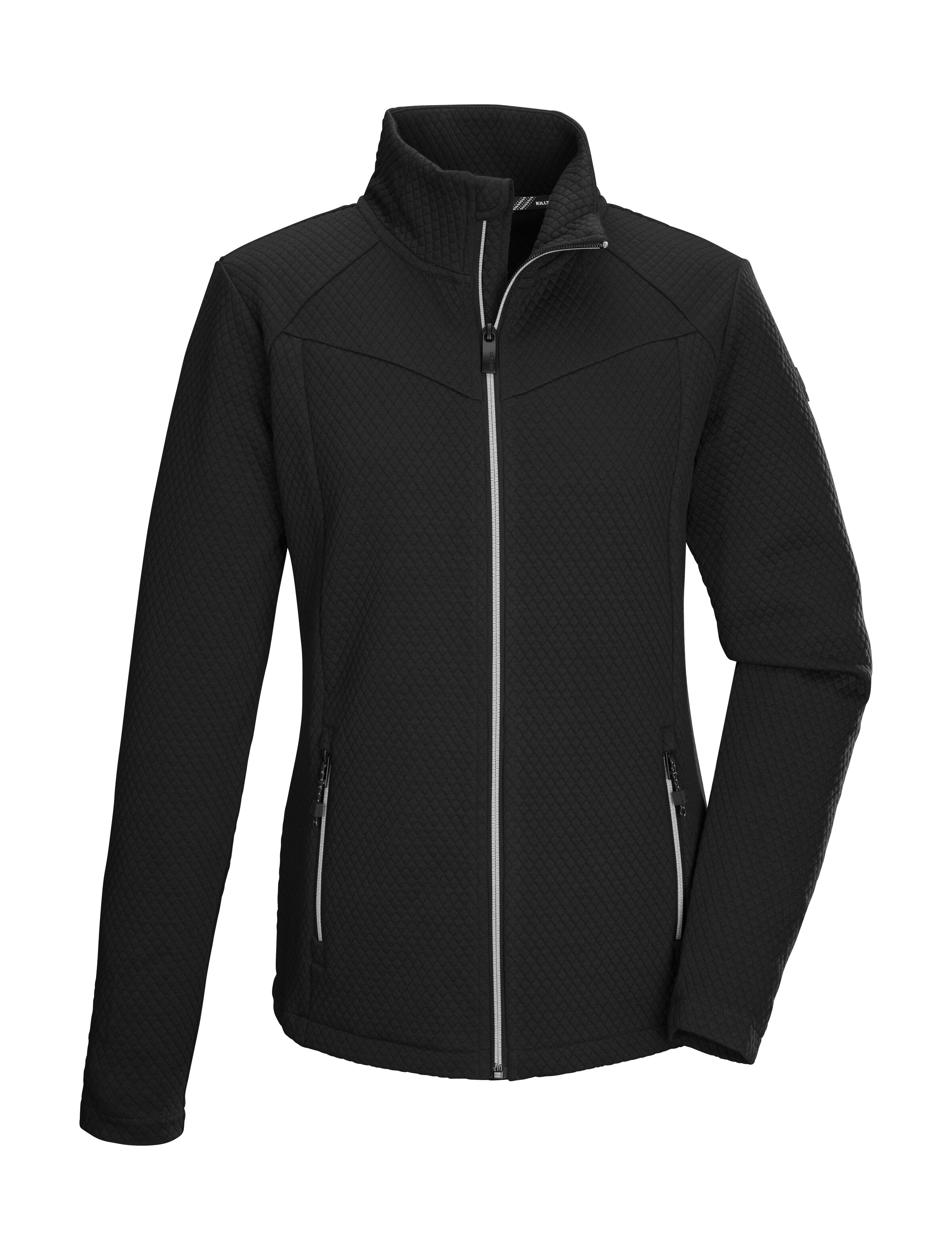 Killtec Strickjacke "KOW 2 WMN FLX JCKT" Damen Powerstretchjacke mit 2-Wege-Stretch und Kinnschutz.