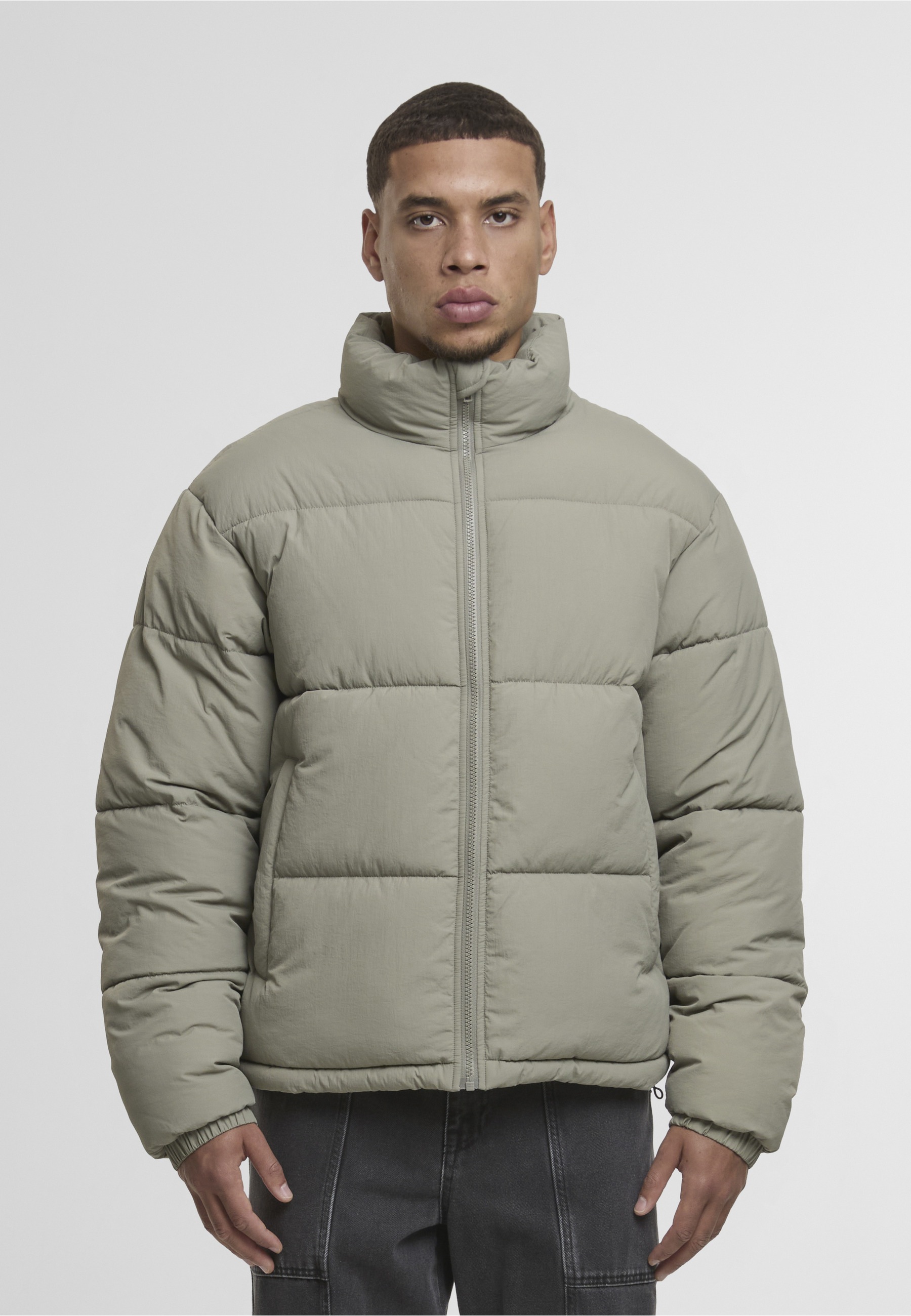 URBAN CLASSICS Winterjacke »Urban Classics Crinkle Puffer Jacket« 1 Stk. tlg. ohne Kapuze