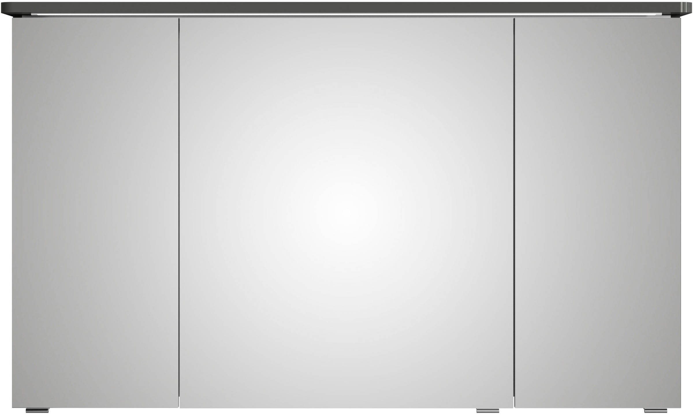 Saphir Badmöbel-Set »Serie 4005, vormontiert, Glaswaschbecken, Spiegelschrank«, (Set, 5 St.), Badezimmer Set 92 cm breit, inkl. Türdämpfer, 3 Türen, 2 Schubladen