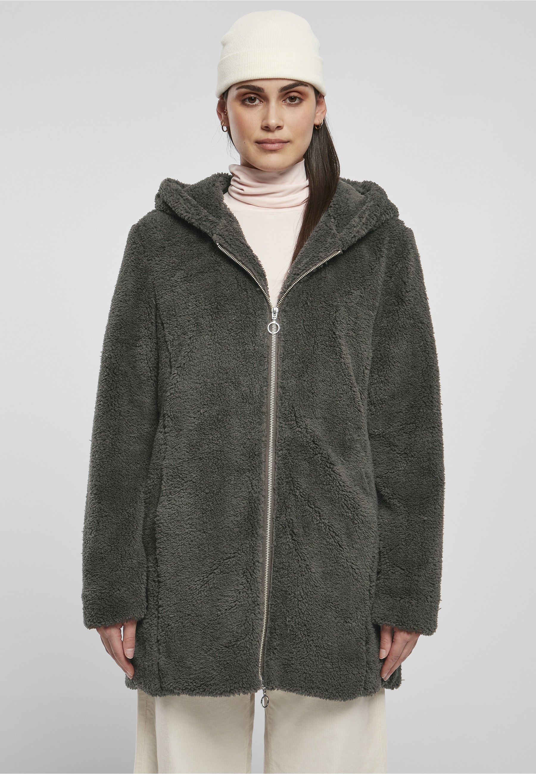 URBAN CLASSICS Langmantel »Urban Classics Damen Ladies Sherpa Jacket«