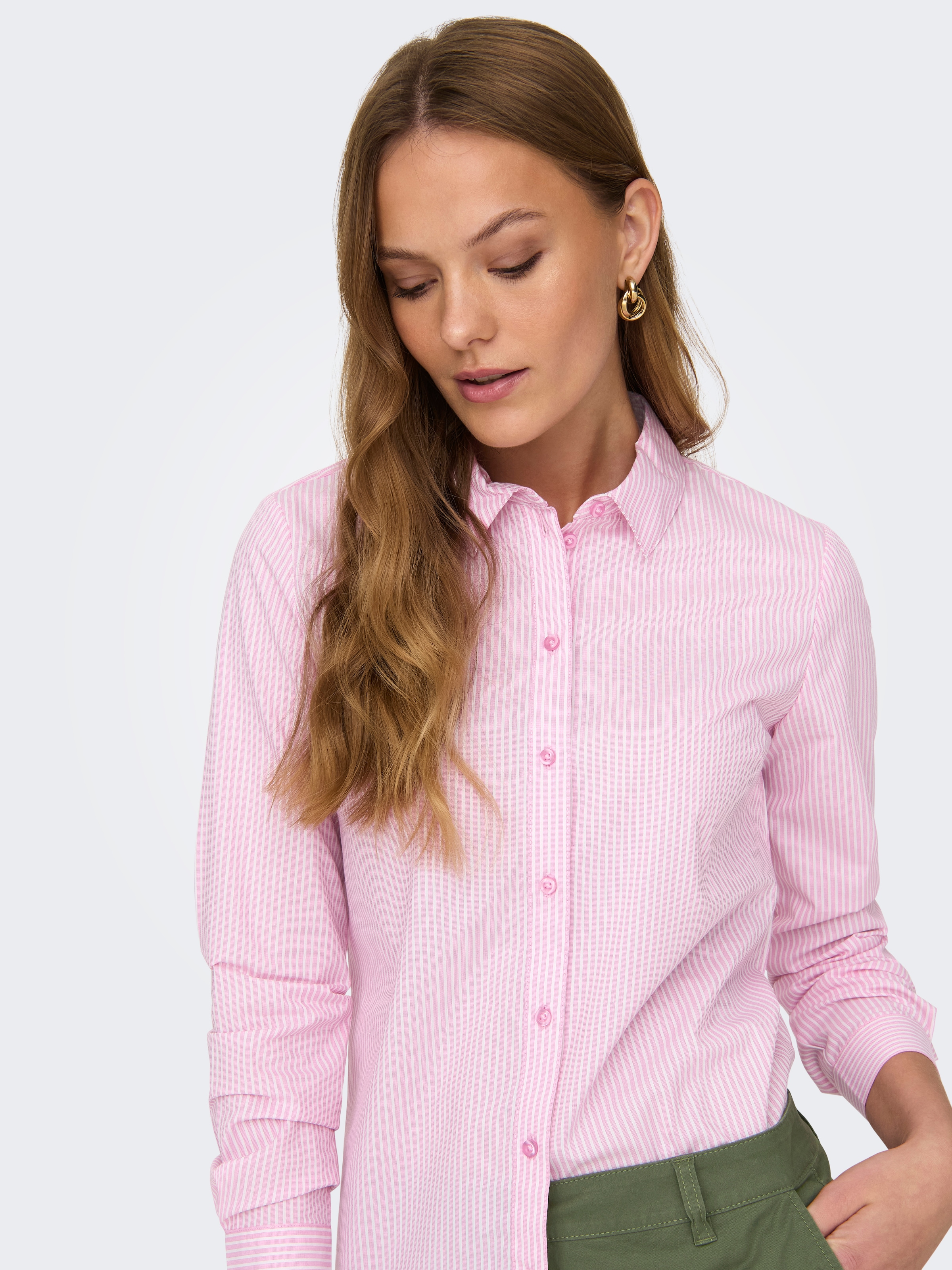 JDY Hemdbluse "JDYMIO L/S SHIRT WVN NOOS", unifarben oder gestreift günstig online kaufen