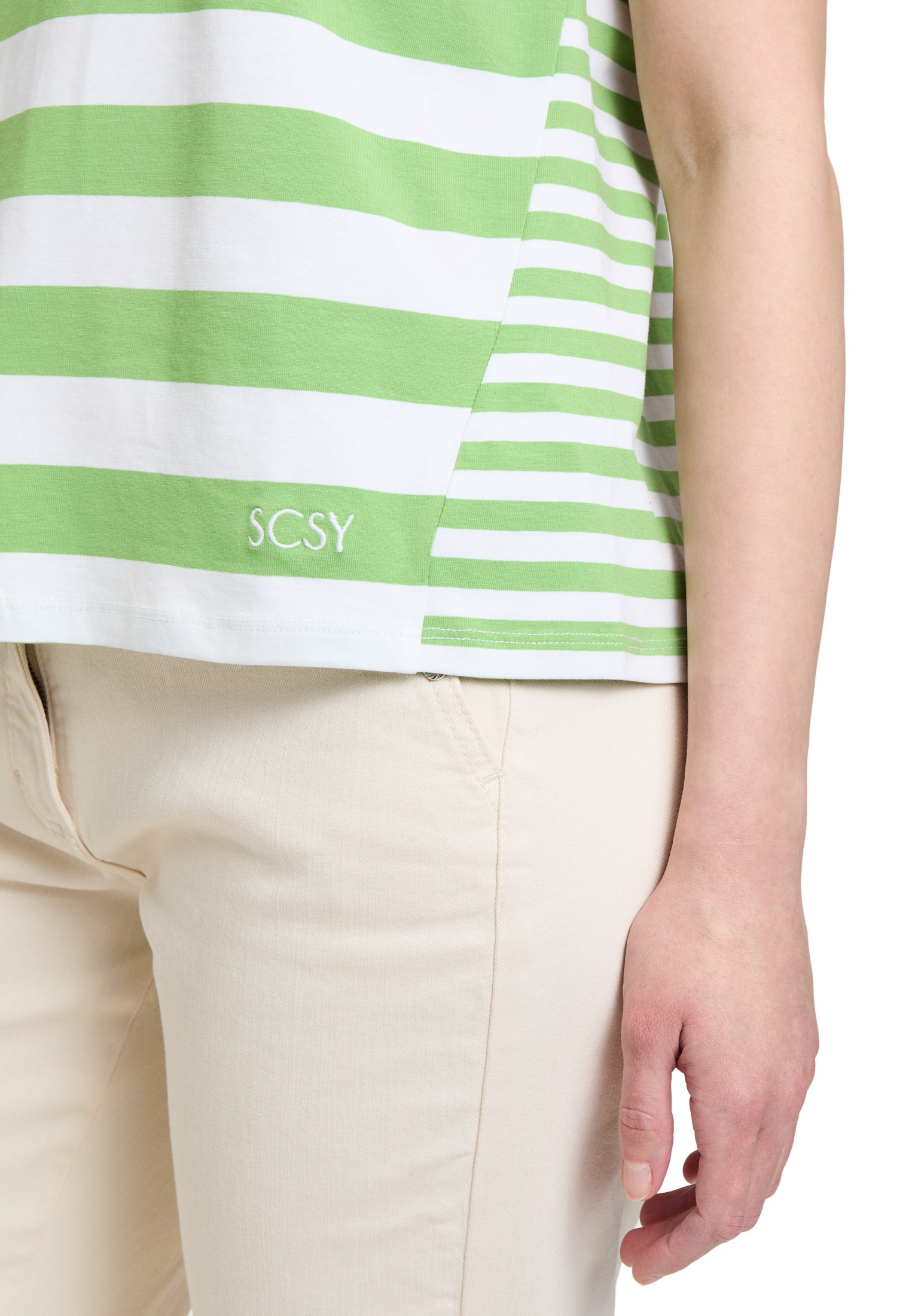 Betty Barclay Kurzarmshirt »Betty Barclay Basic Shirt mit Streifen«, (1 tlg.), Materialmix