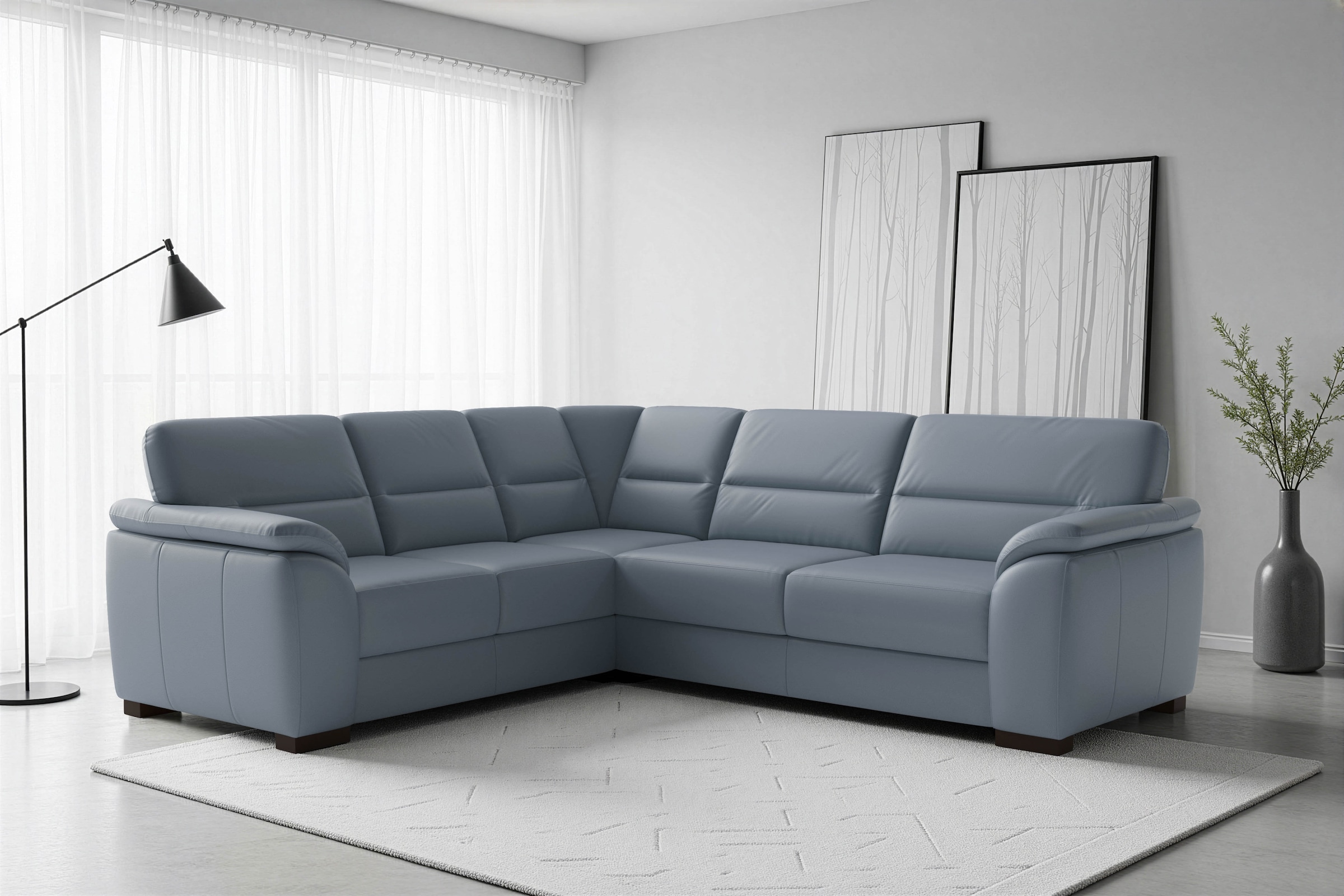 sit&more Ecksofa »Montego Leder, L-Form, B: 255cm« wahlweise mit Bettfunktion und Schubkasten