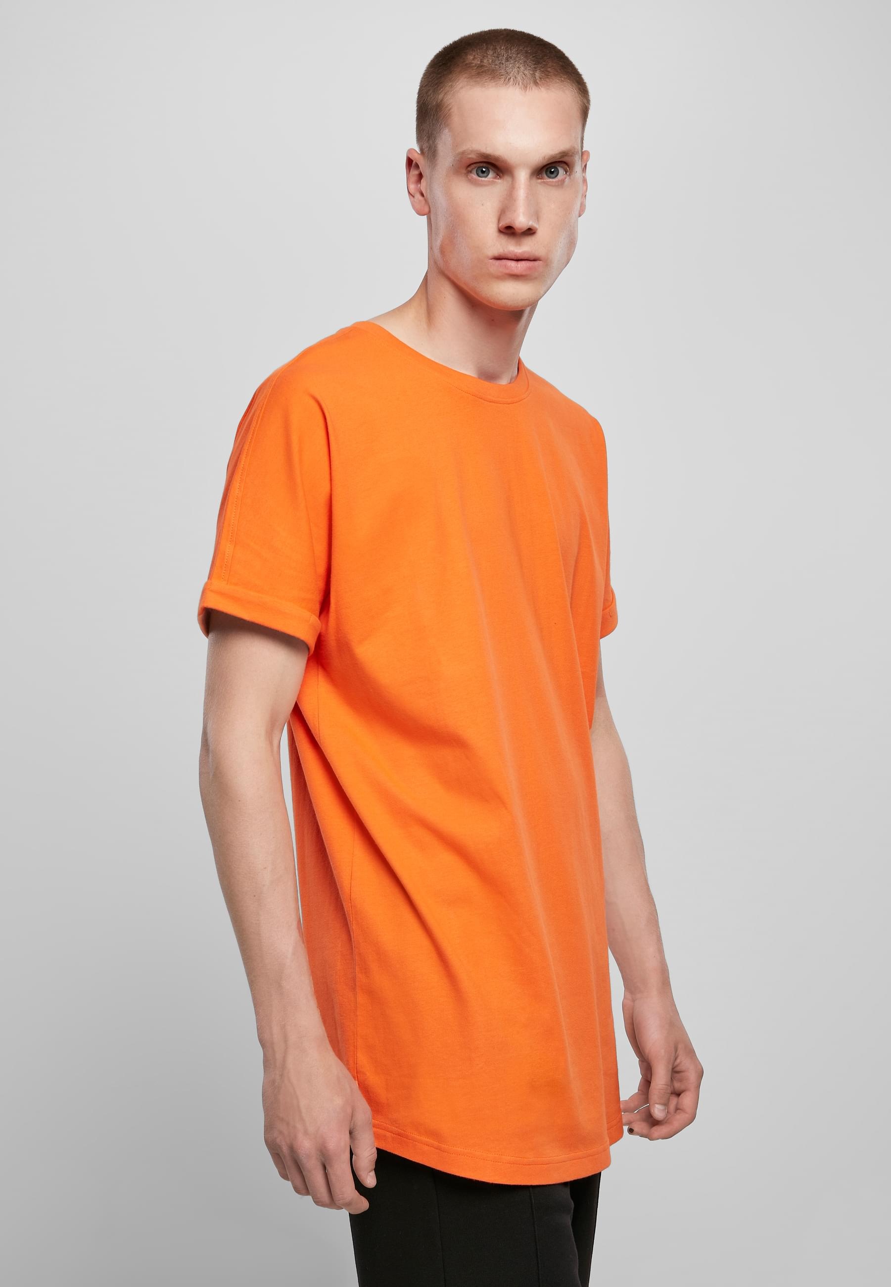 URBAN CLASSICS T-Shirt »Urban Classics Herren Long Shaped Turnup Tee«, (1 tlg.)