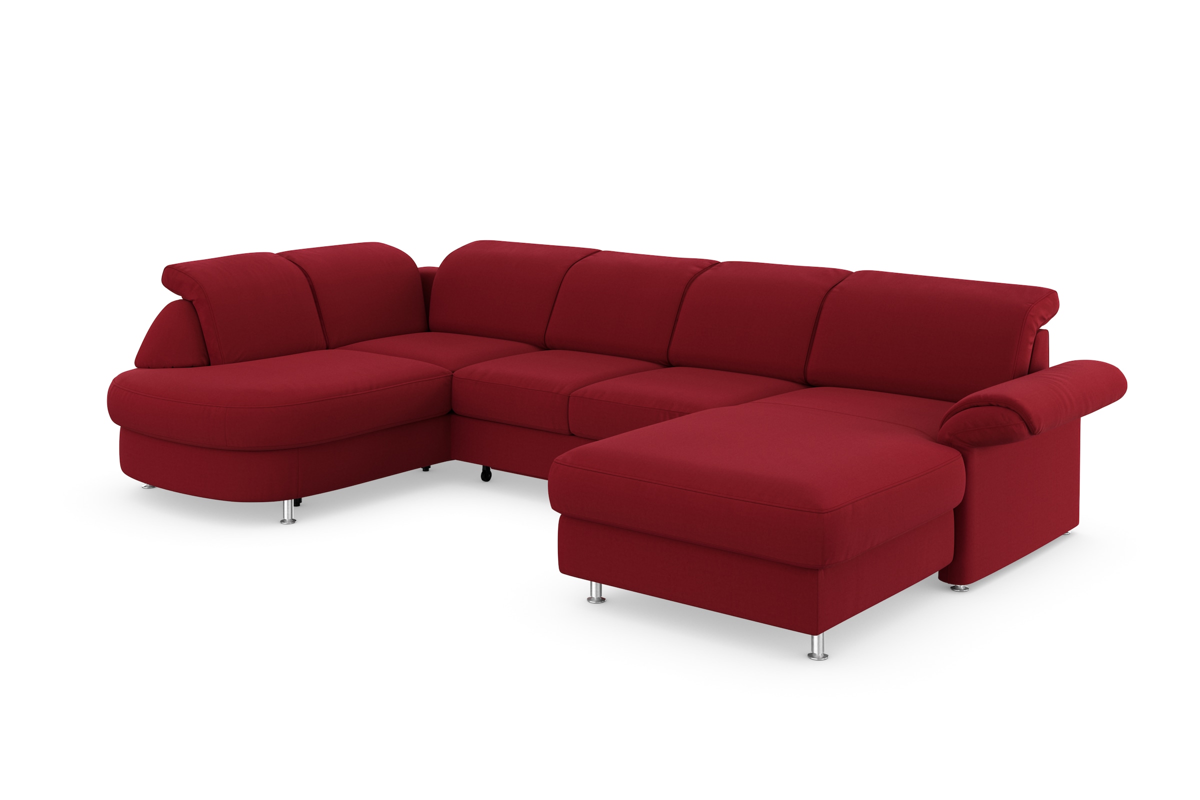 sit&more Wohnlandschaft »Apulia U-Form«, wahlweise Bettfunktion, Bettkasten und Kopf- und Armteilverstellung