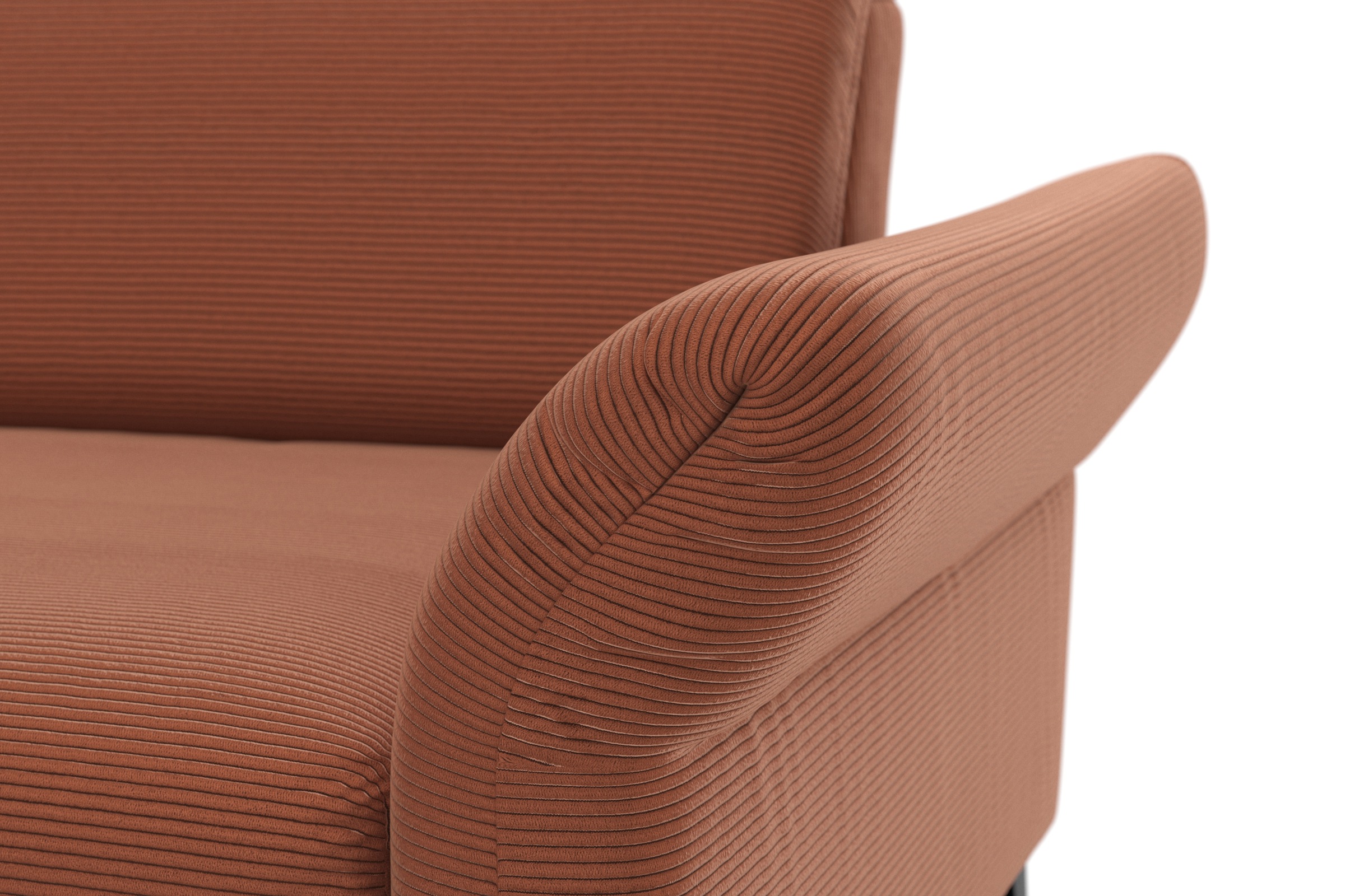 INOSIGN Ecksofa »Coco L-Form«, Sitztiefen-, Arm- und Kopfteilverstellung, Cord-Bezug, Fußhöhe 15 cm