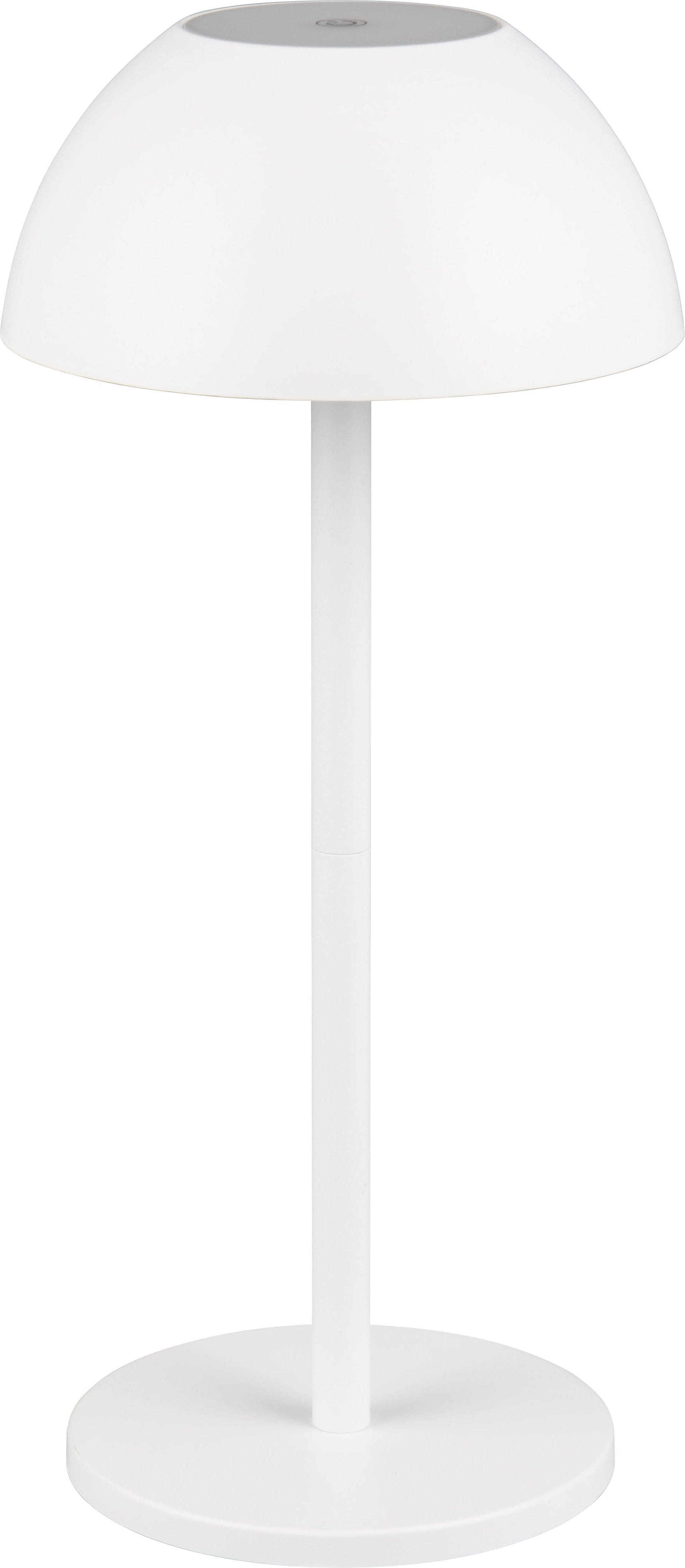 REALITY Leuchten LED Außen-Tischleuchte "RICARDO Tischleuchte (Stück)" LED-Board 1 Stk. Warmweiß Outdoor Akku Tischlampe Pilzdesign, USB-C, 4-fach Touch Dimmer, IP54