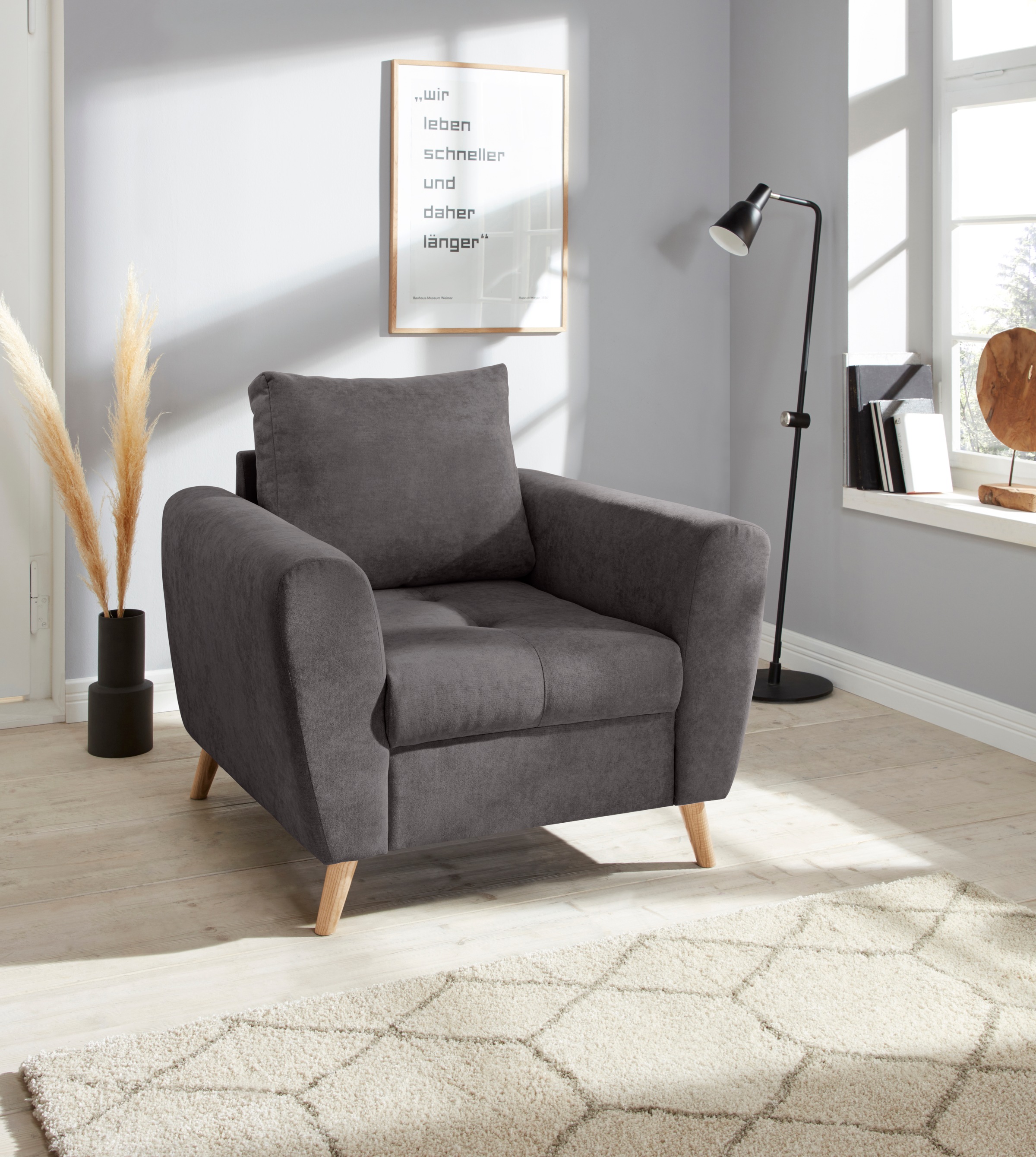 Home affaire Sessel "Penelope Luxus", mit besonders hochwertiger Polsterung für bis zu 140 kg pro Sitzfläche