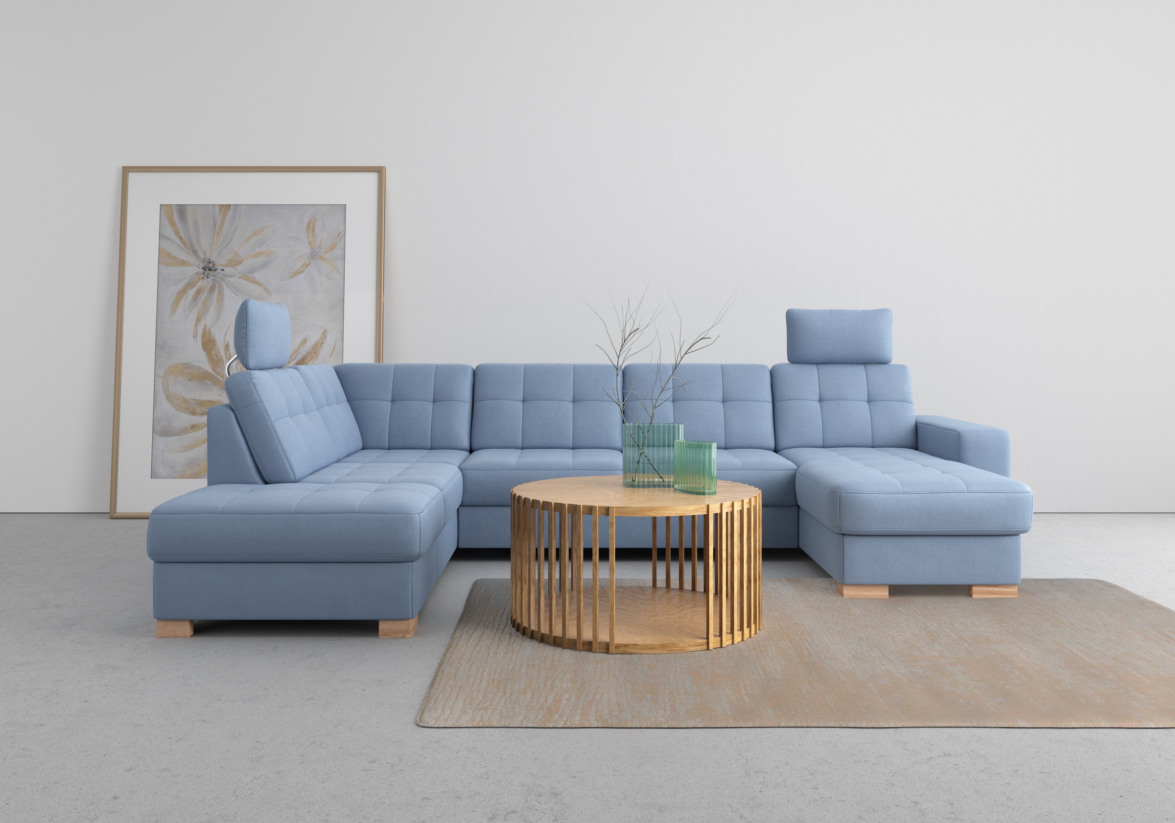sit&more Wohnlandschaft "Quincy U-Form" wahlweise mit Schlaffunktion und Bettkasten