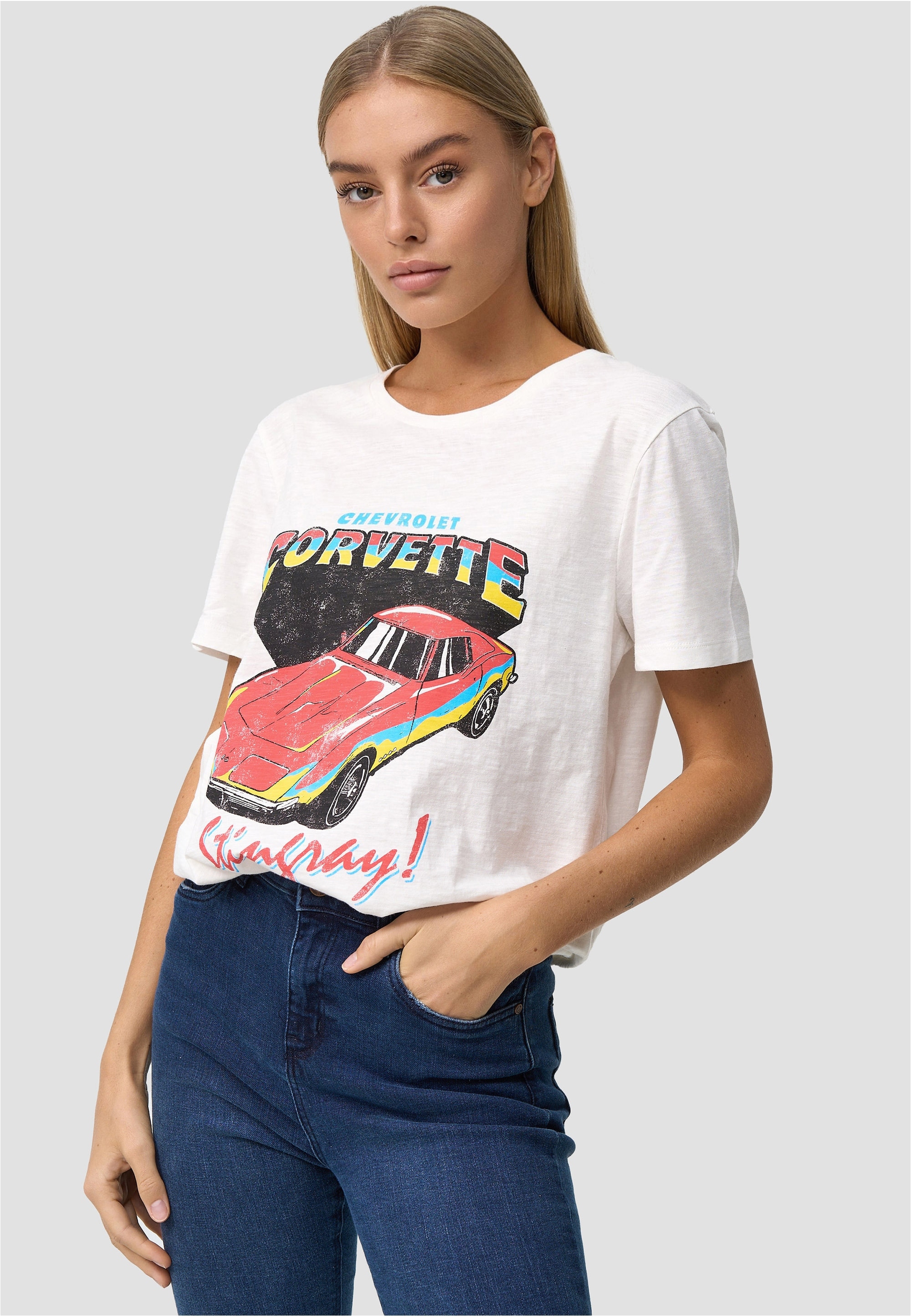 Recovered T-Shirt »Corvette Stingray«, im zeitlosen Design