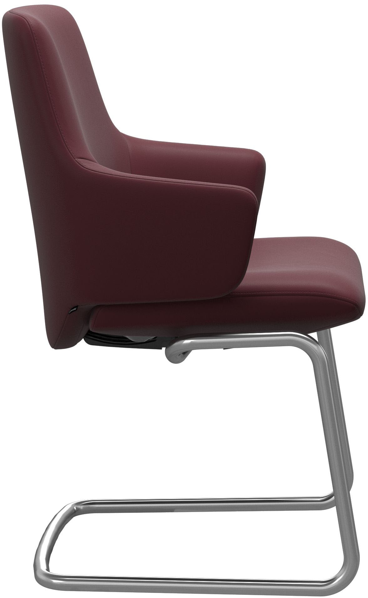 Stressless® Polsterstuhl »Laurel«, Leder BATICK, Low Back mit Armlehne, Größe L, mit Beinen aus Stahl in Schwarz matt