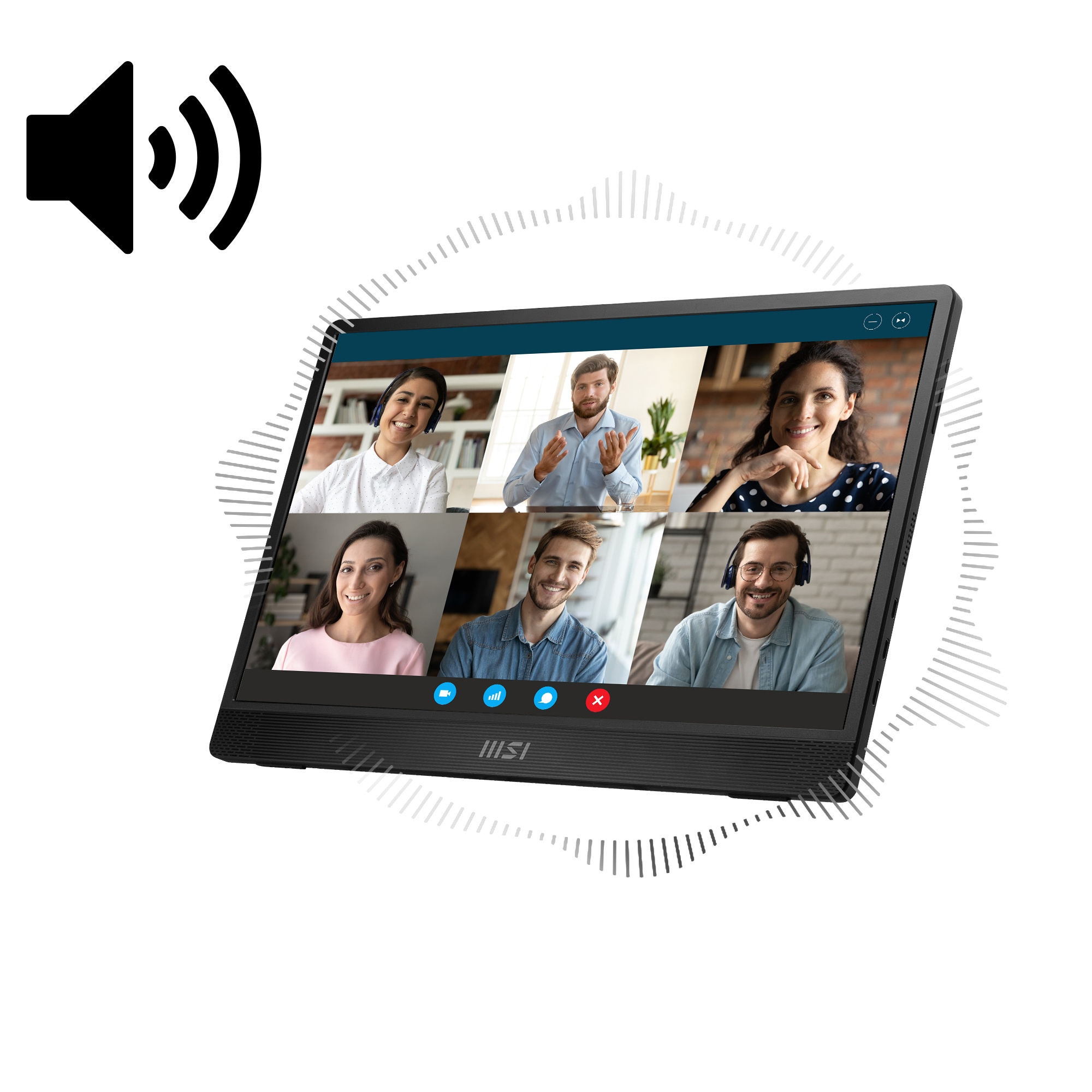 MSI LED-Monitor »PRO MP161« 40 cm/16 ″  1920 x 1080 px Full HD 4 Reaktionszeit 60 Hz 2 Jahre Herstellergarantie, USB-C