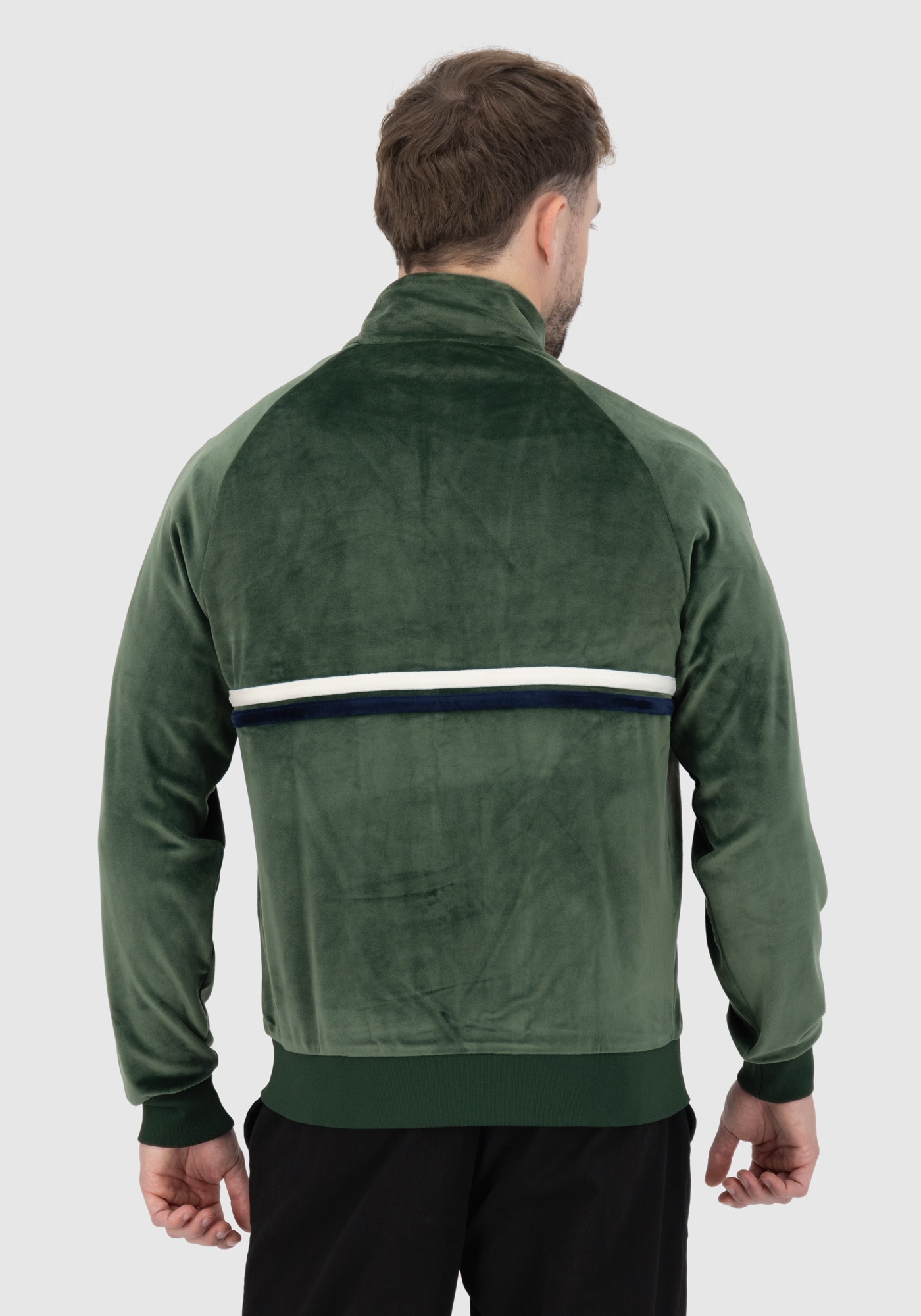 Sergio Tacchini Trainingsjacke »DALLAS 024 VELOUR TRACKTOP Herren«, ohne Kapuze, Trainingsjacke Herren, leichte Jacke, Velour, Sportjacke, Outdoor,Sale