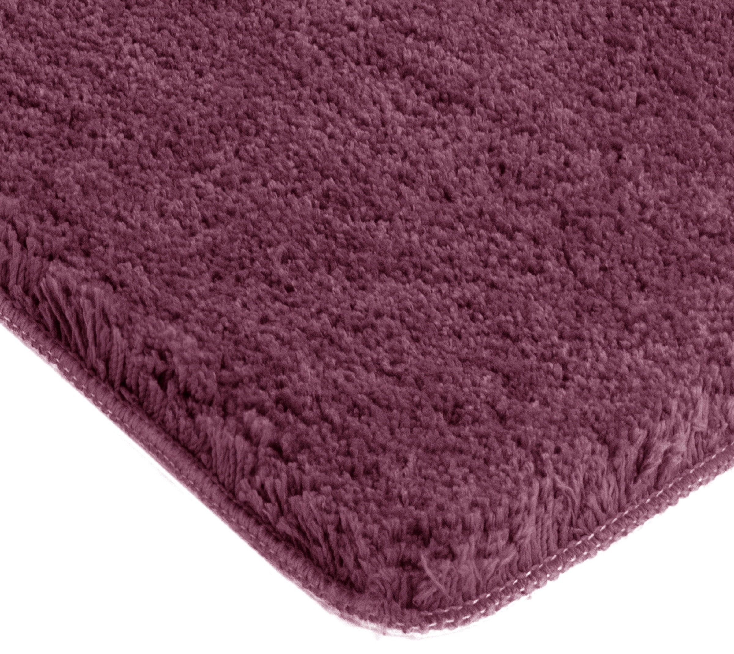my home Badematte »Sanremo, Badvorleger, Badezimmer Teppich, sehr weich«, rutschhemmend beschichtet, fußbodenheizungsgeeignet-schnell trocknend, Badteppich, unifarben, rechteckig, rund & als 3-tlg. Set erhältlich