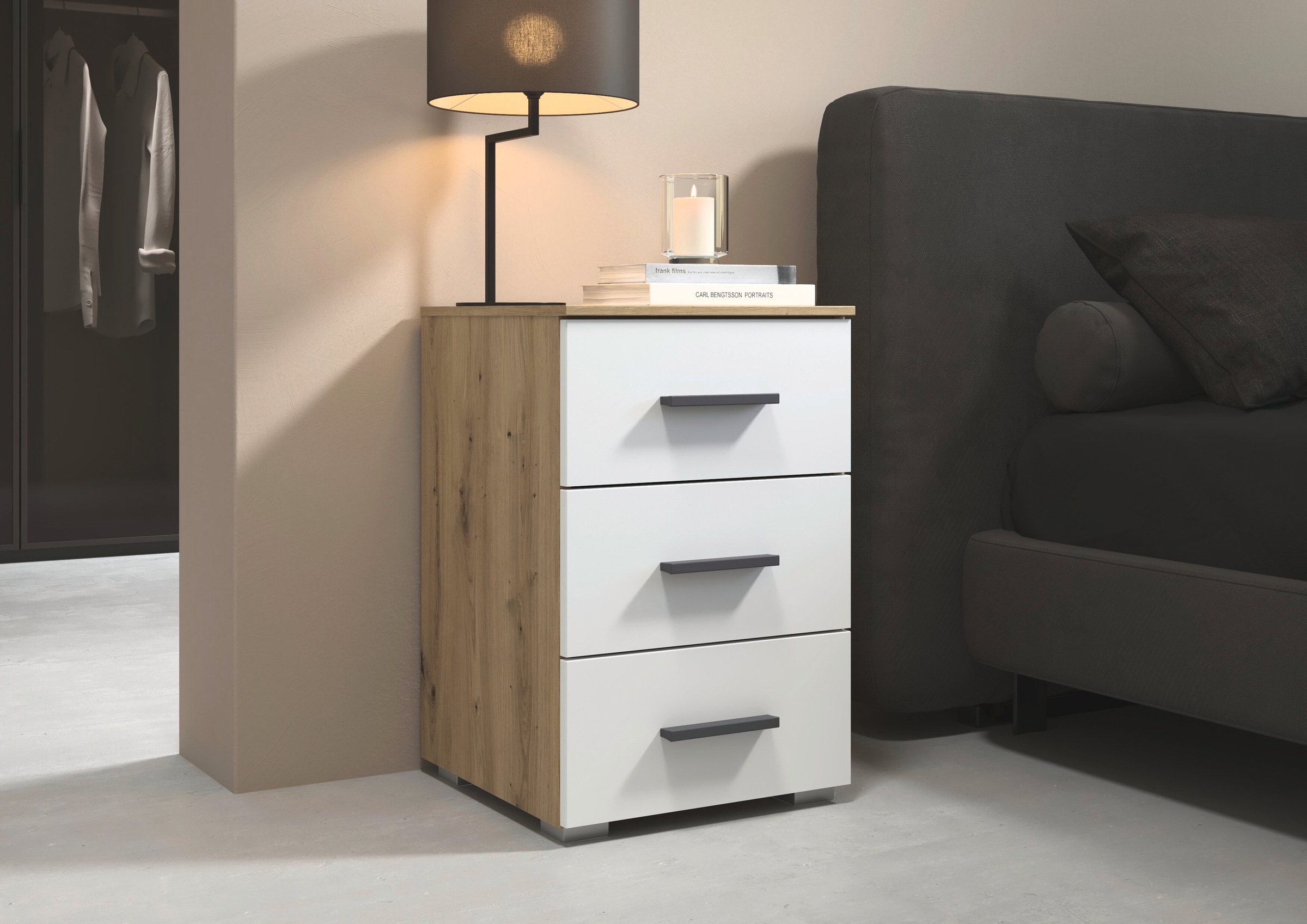 rauch Nachtkommode "Gamma" Breite 40 cm / Höhe 61 cm, verschiedene Griffvar günstig online kaufen