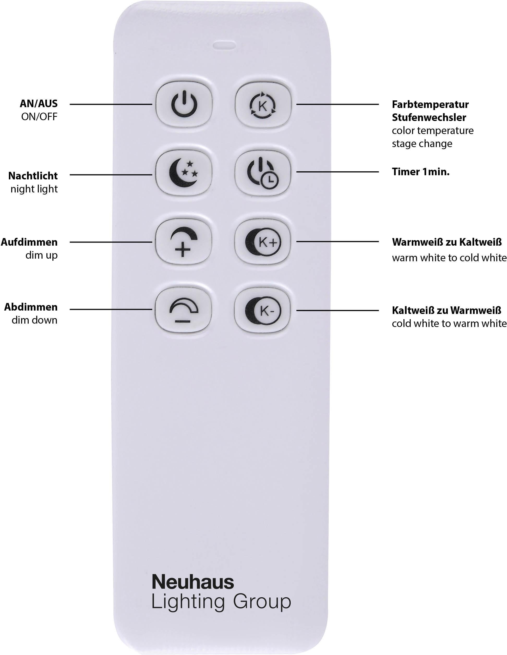 Funkfernbed., BAUR flammig-flammig, CCT-Farbtemperaturregelung, Deckenleuchte über JUST »IVEN«, Dimmbar 2 LIGHT Memoryfunktion |