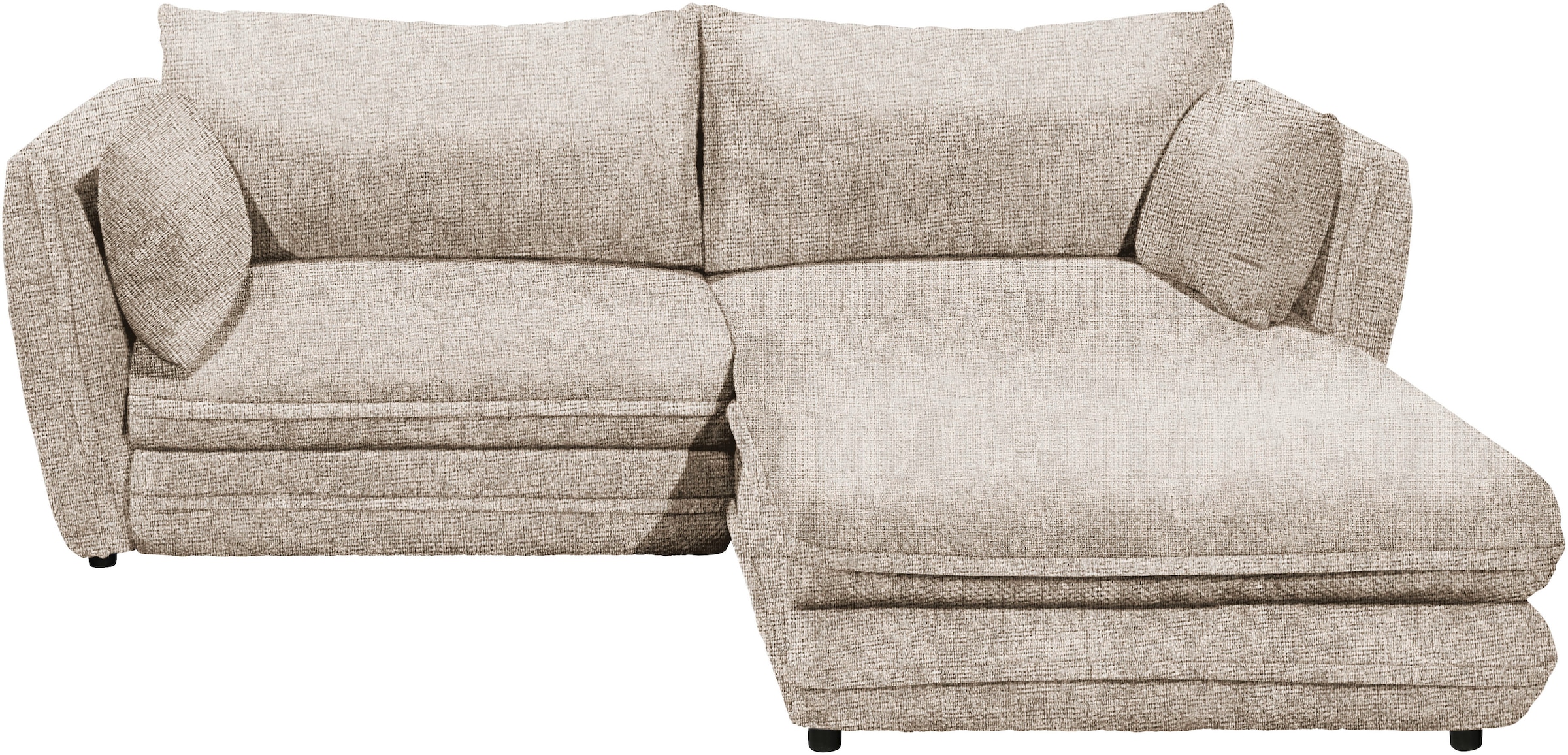 ED EXCITING DESIGN Ecksofa »Stanley L-Form«, mit Bettfunktion, Bettkasten & 2 Zierkissen