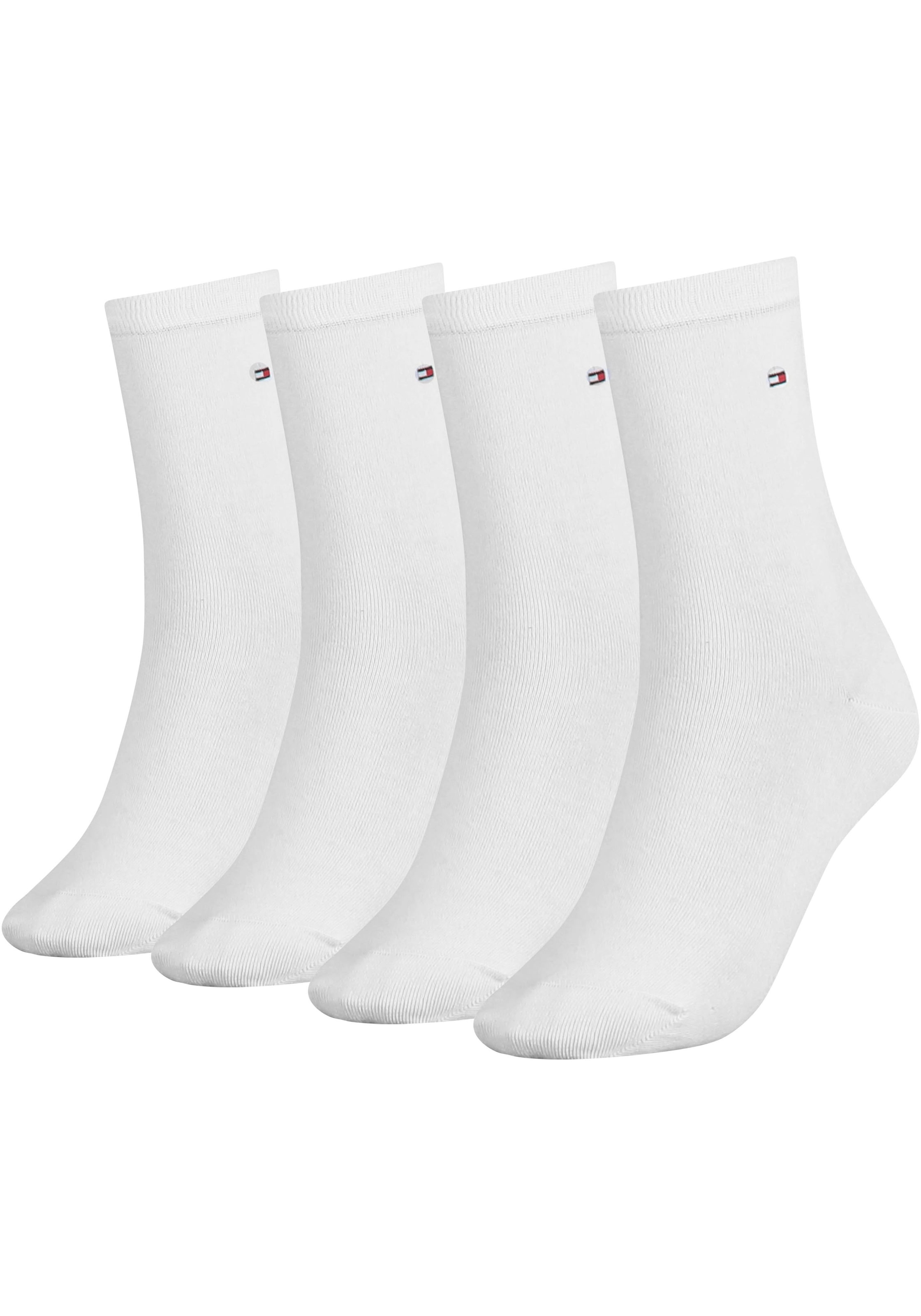 Tommy Hilfiger Socken "TH WOMEN 4P SOCK ECOM", (4 Paar), mit Logostickerei