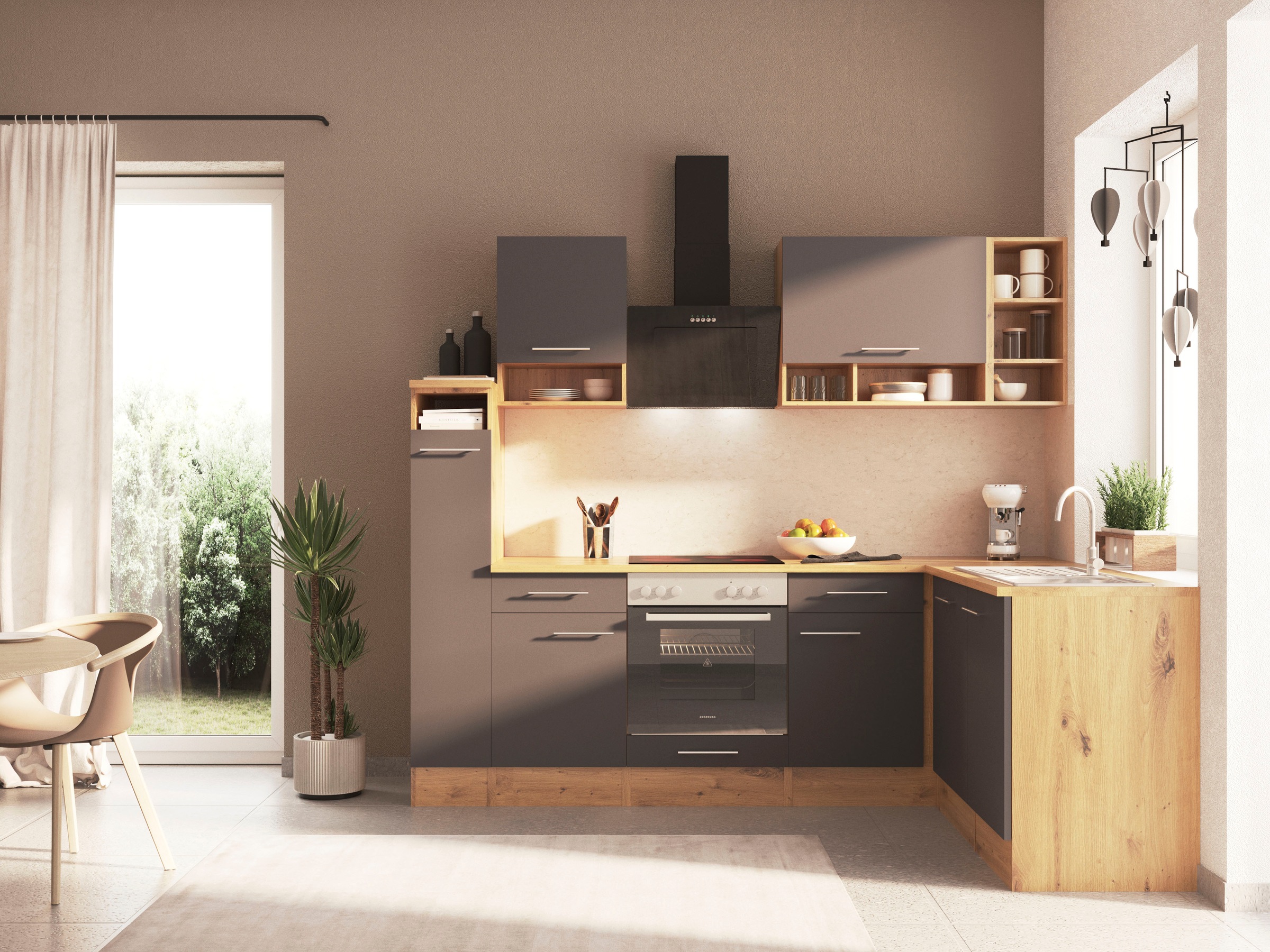 RESPEKTA Winkelküche "Hilde" Breite 250 cm, wechselseitig aufbaubar, exkl. günstig online kaufen