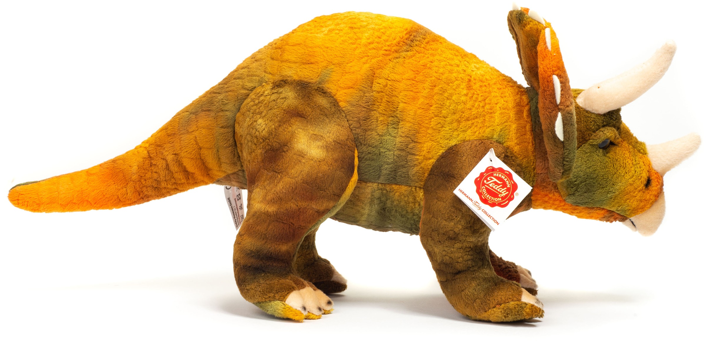 Teddy Hermann® Kuscheltier »Dinosaurier Triceratops, 42 cm«, zum Teil aus recyceltem Material