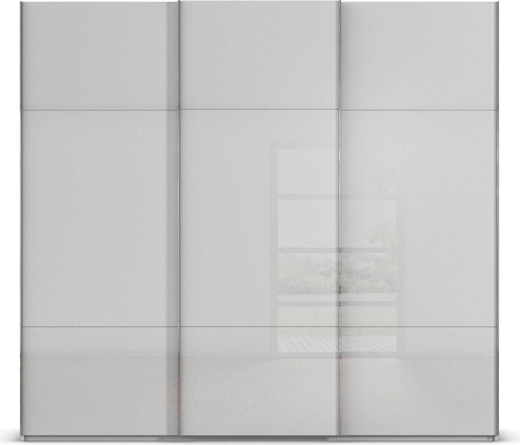 rauch Schwebetürenschrank »Kleiderschrank Schrank Garderobe Schlafzimmerschrank CONTIDO«, (in 3 verschiedenen Ausstattungen BASIC/CLASSIC/PREMIUM), aus hochwertigem Material in 6 Breiten 2 Griff-Farben MADE IN GERMANY