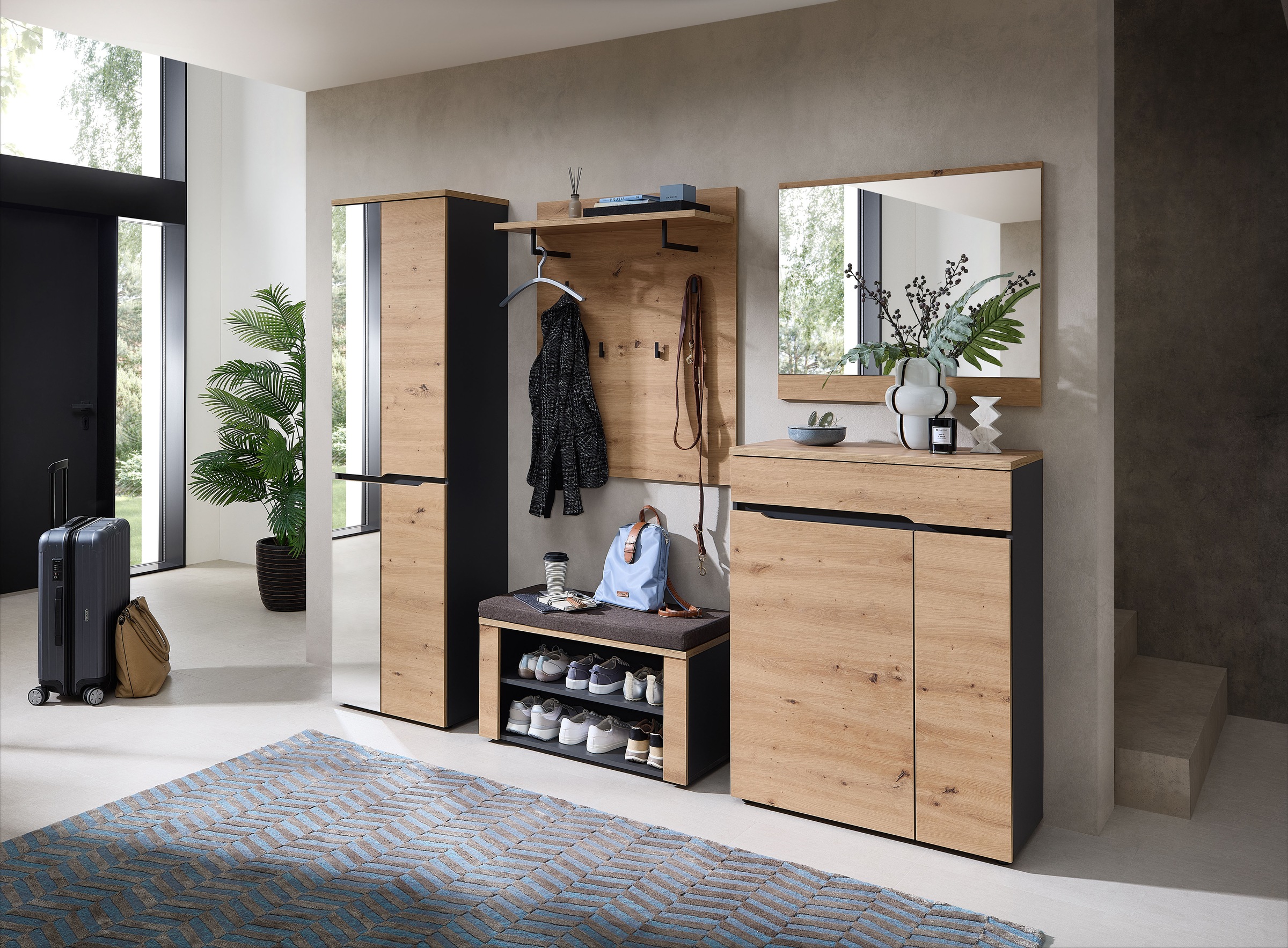 OTTO home Garderoben-Set »Fargo Garderobenset, 245/192/38 (B/H/T cm)« 5 Stk. tlg.