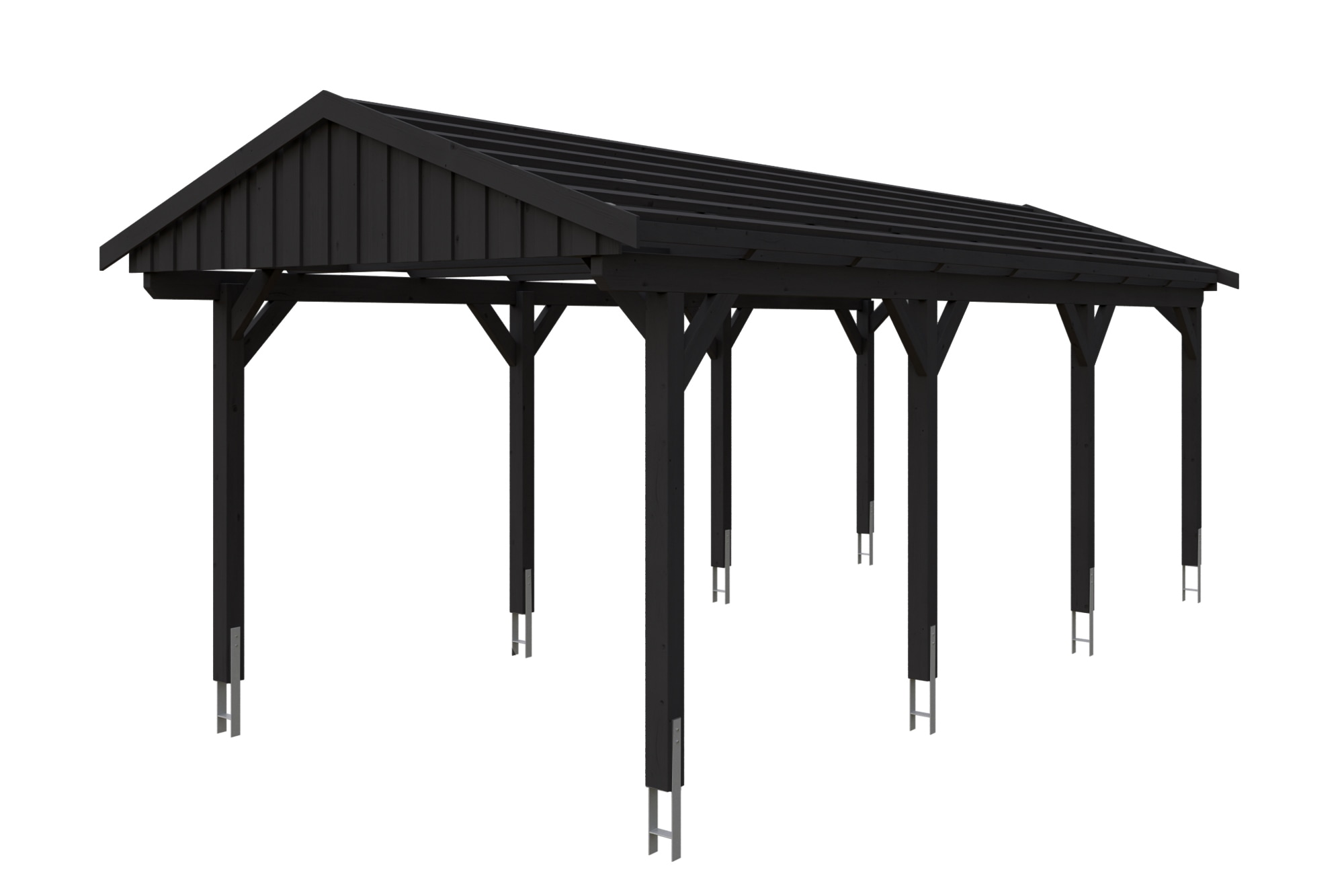 Skanholz Einzelcarport "Fichtelberg" Leimholz 273 cm Anthrazit
