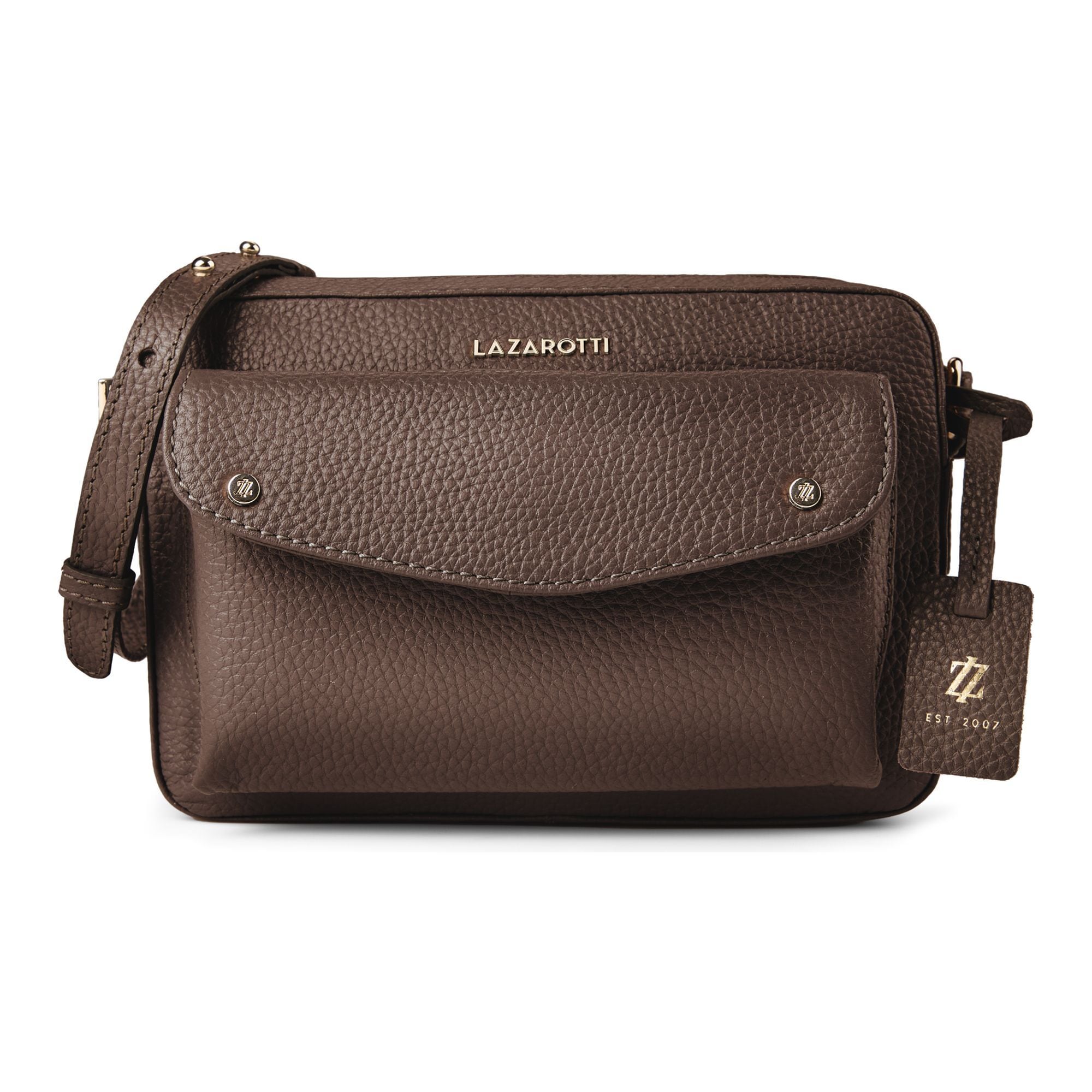 Lazarotti Umhängetasche »Bologna Leather Umhängetasche Leder 21 cm«