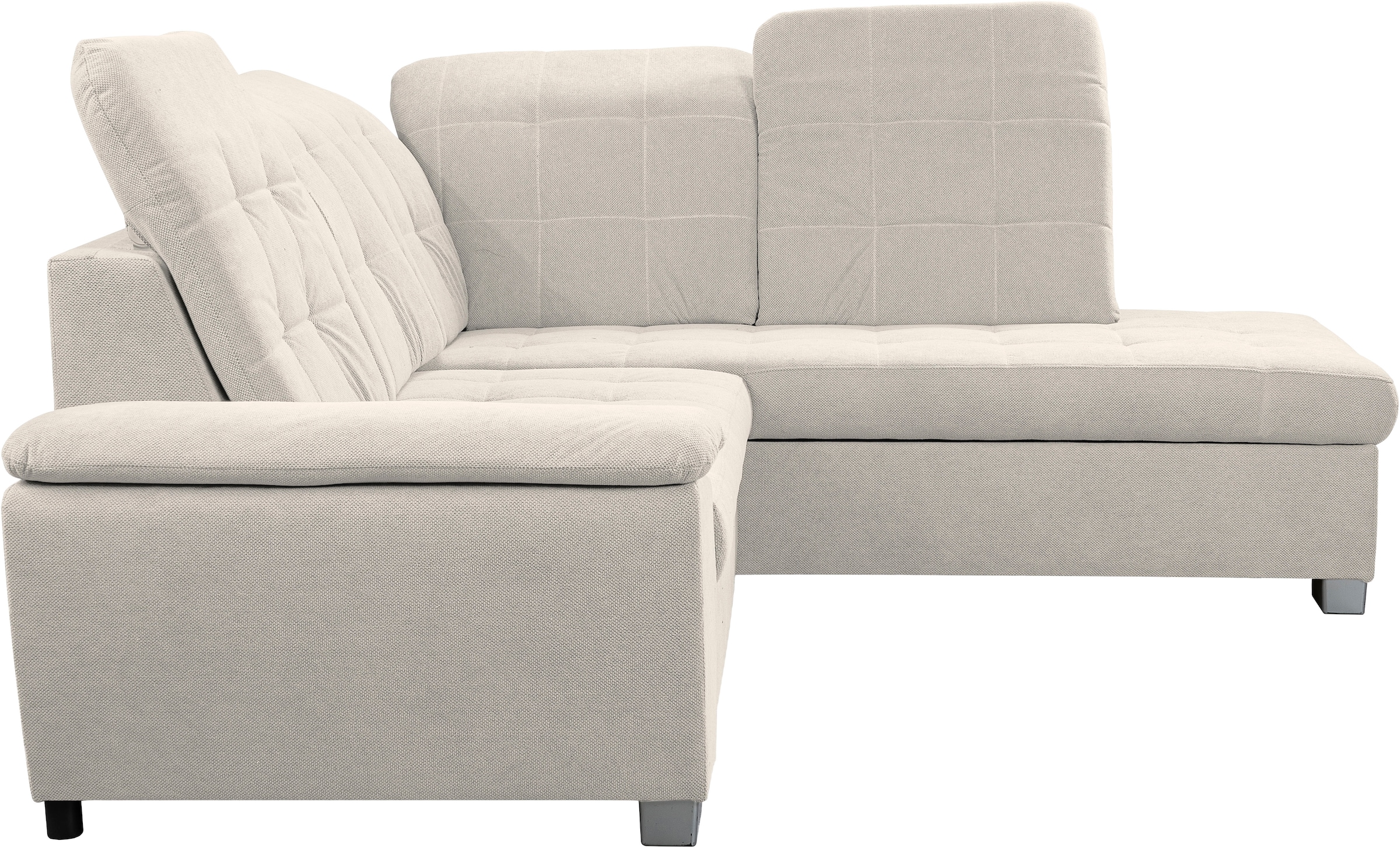 WERK2 Ecksofa »Bonny inkl. Kopfteilverstellung, Bettfunktion, Stauraum, Breite 265cm« Komfortwunder mit Schlaffunktion, verstellbarem Kopfteil & Stauraum.
