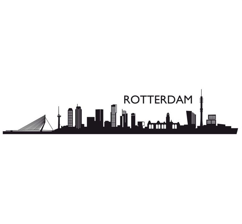 Wandtattoo »Stadt Skyline Rotterdam 120cm«, (1 St.), selbstklebend, entfernbar