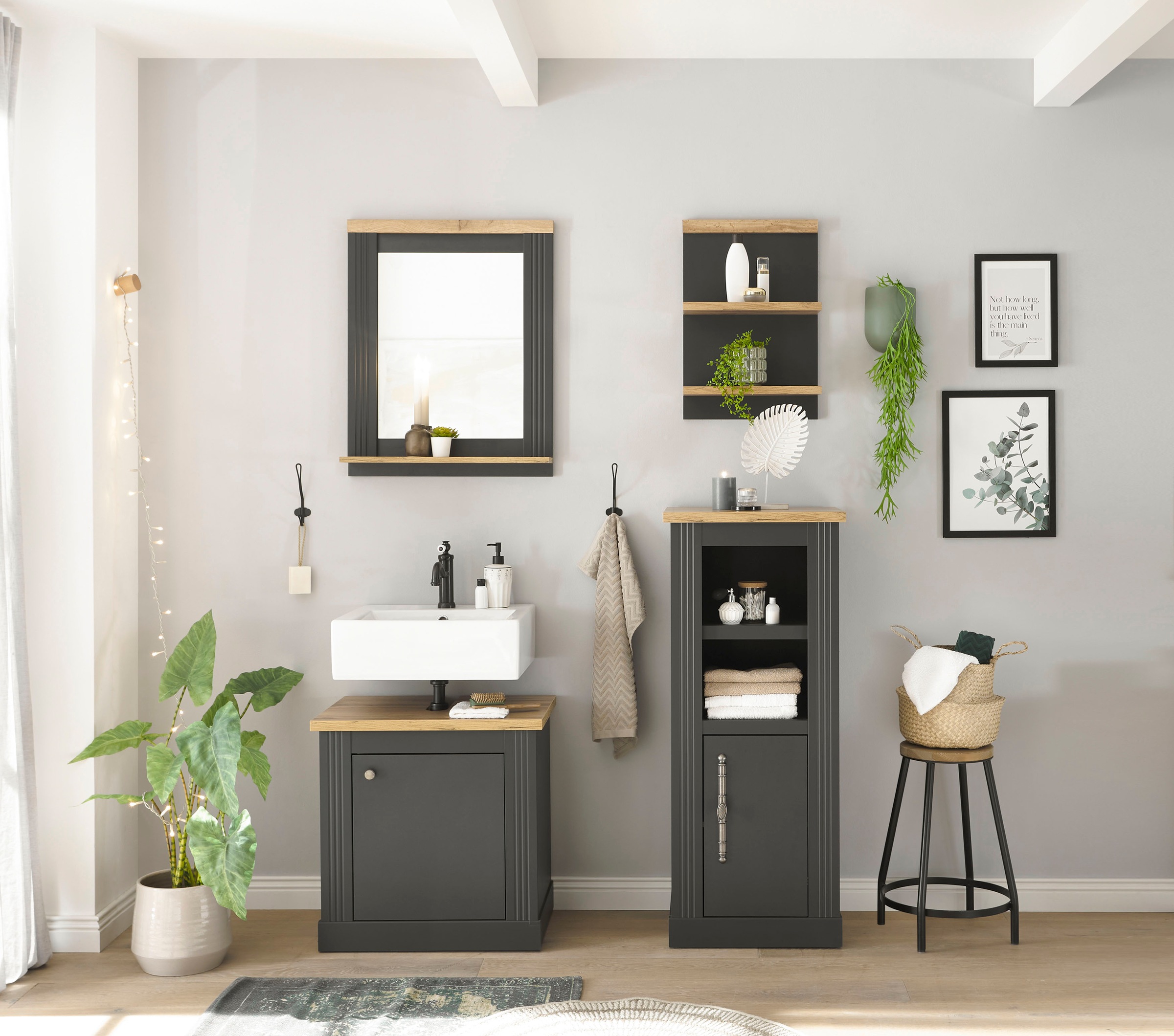 OTTO home Badmöbel-Set "WESTMINSTER, Bad im Landhausstil, 4-teiliges Badezi günstig online kaufen